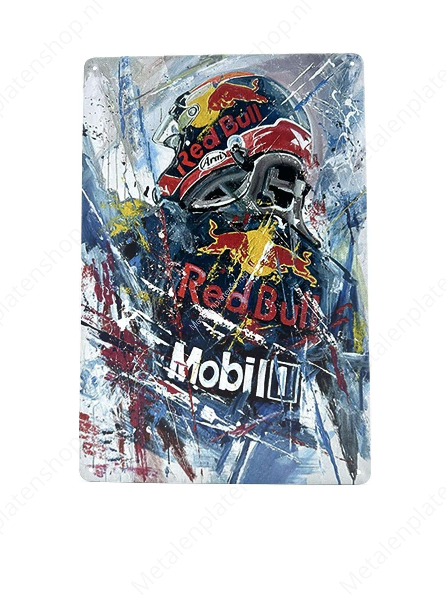 Max Verstappen – Rückseite – Red Bull – Formel 1 – Metallwandschild