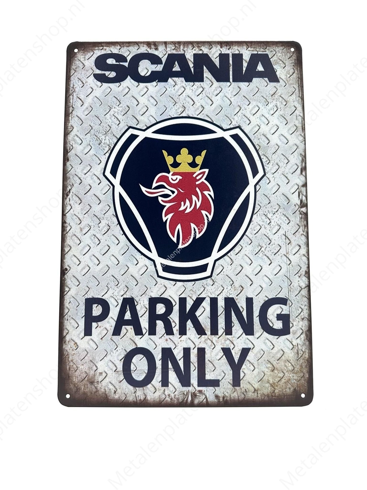 Scania Parking only - Parken - LKW - Metallwandschild