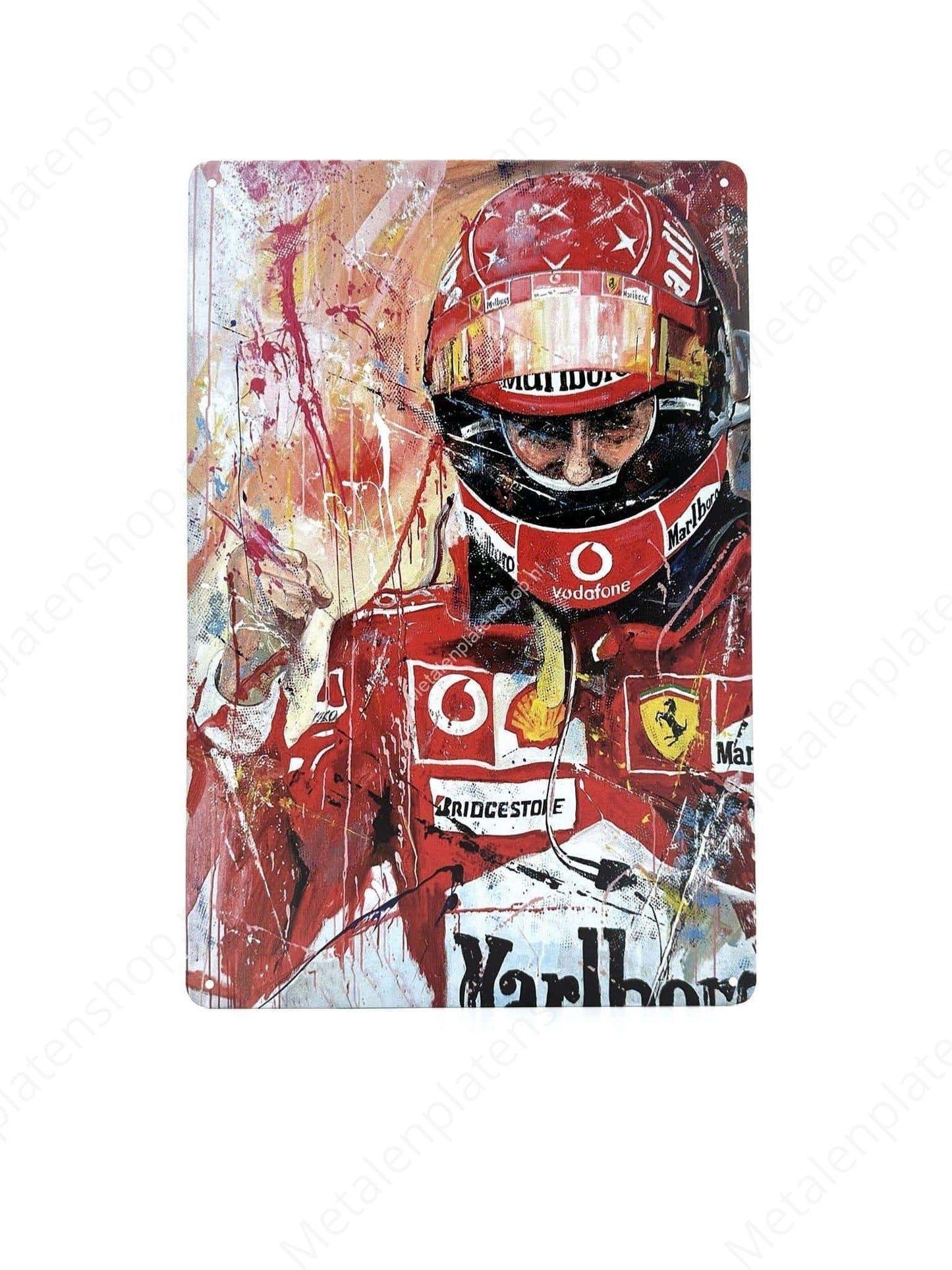 Formula 1 - Schumacher - Ferrari - Red - Metal Wall Sign
