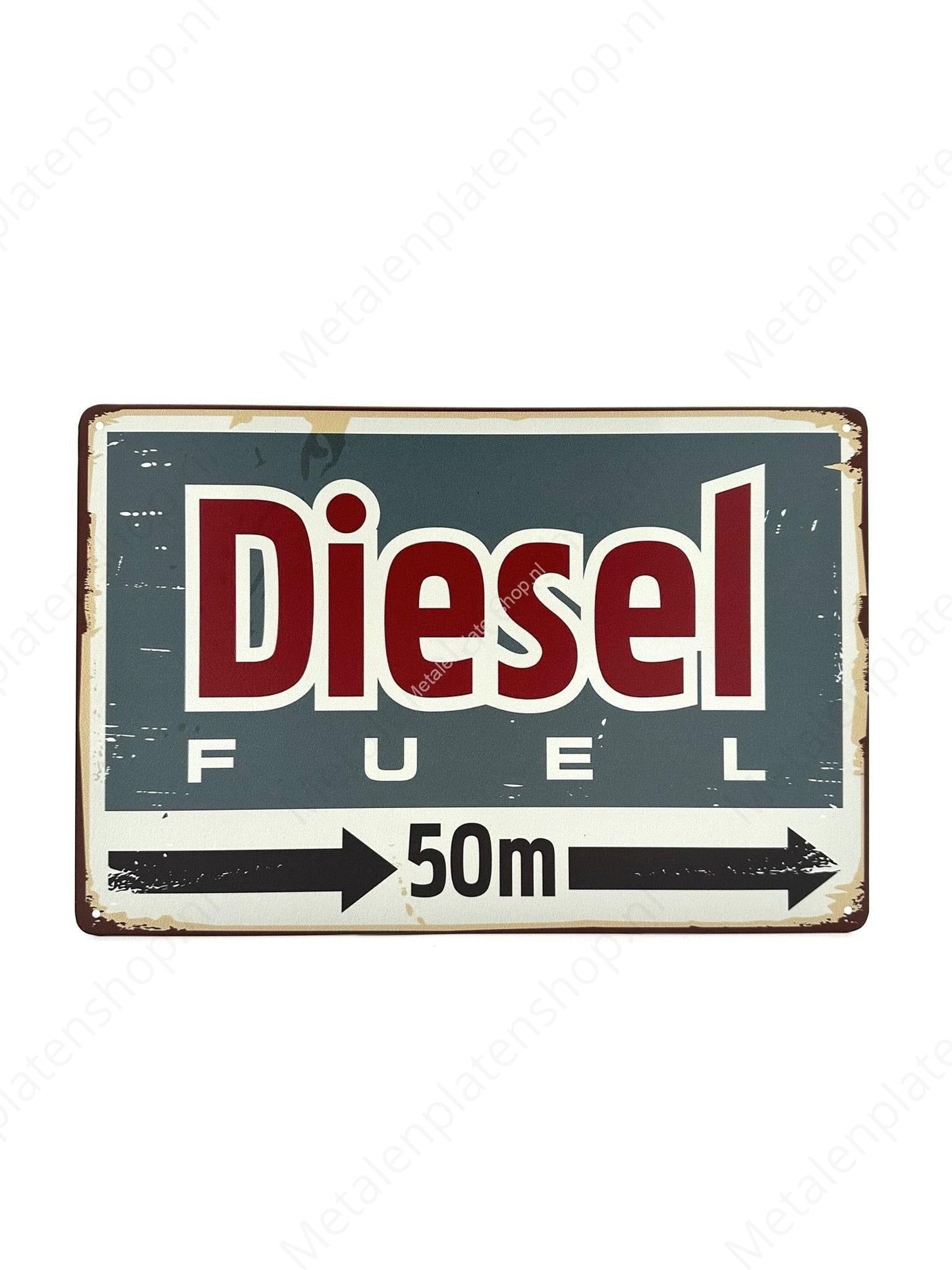 Diesel 50 meters - Fuels - Garage - Metal Wall Sign