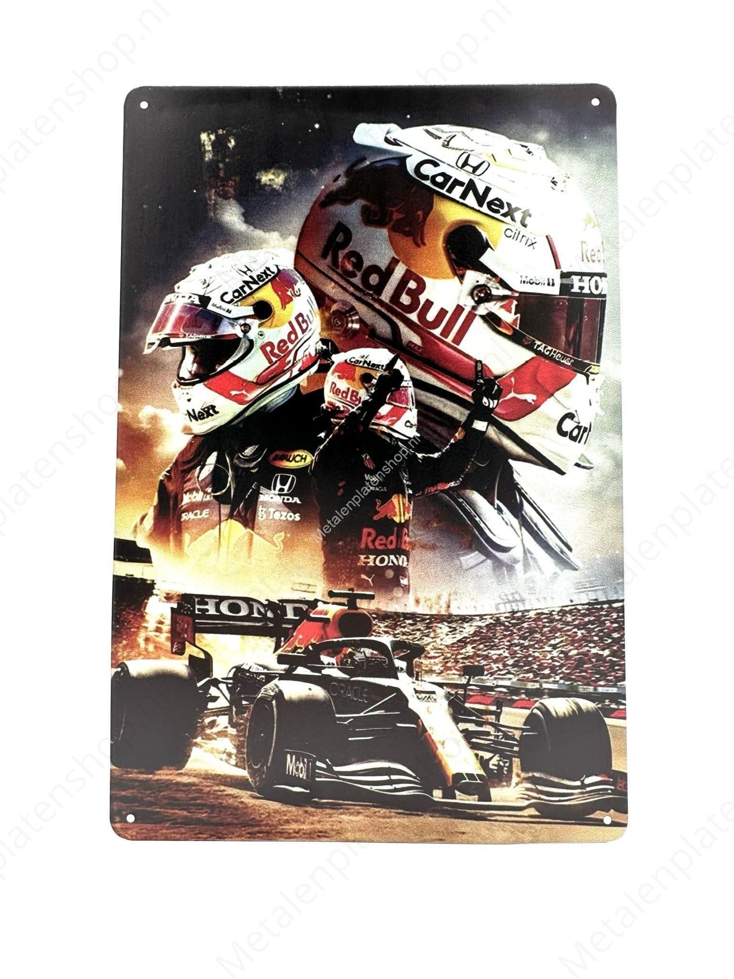 Max Verstappen - Cheering - Car - Formula 1 #2 - Metal Wall Sign