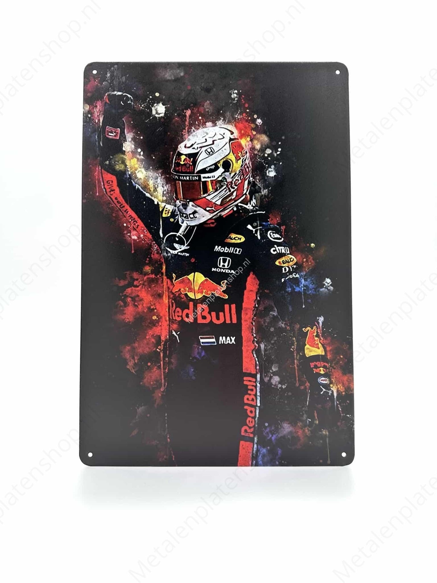 Max Verstappen - Cheering - Metal Wall Sign