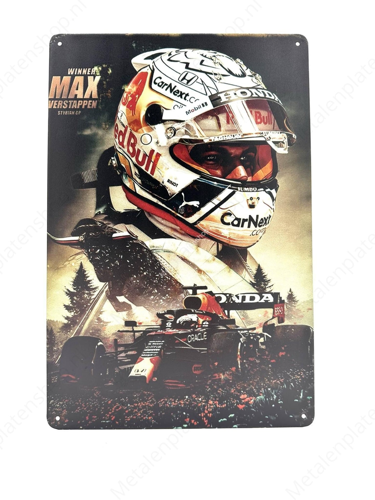 Max Verstappen - Winner - Honda - Metal Wall Sign