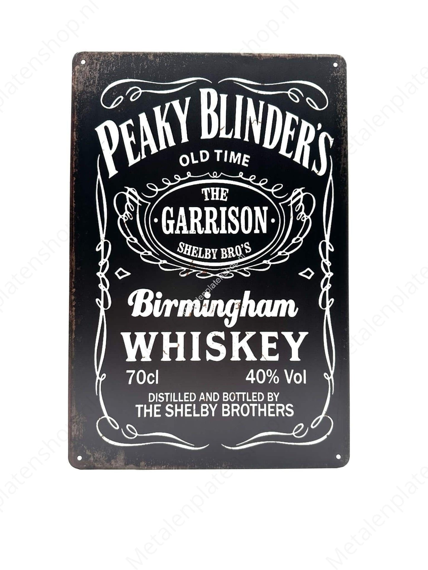 Peaky Blinders - The Garrison - Birmingham Whiskey - Drink - Metal Wall Sign