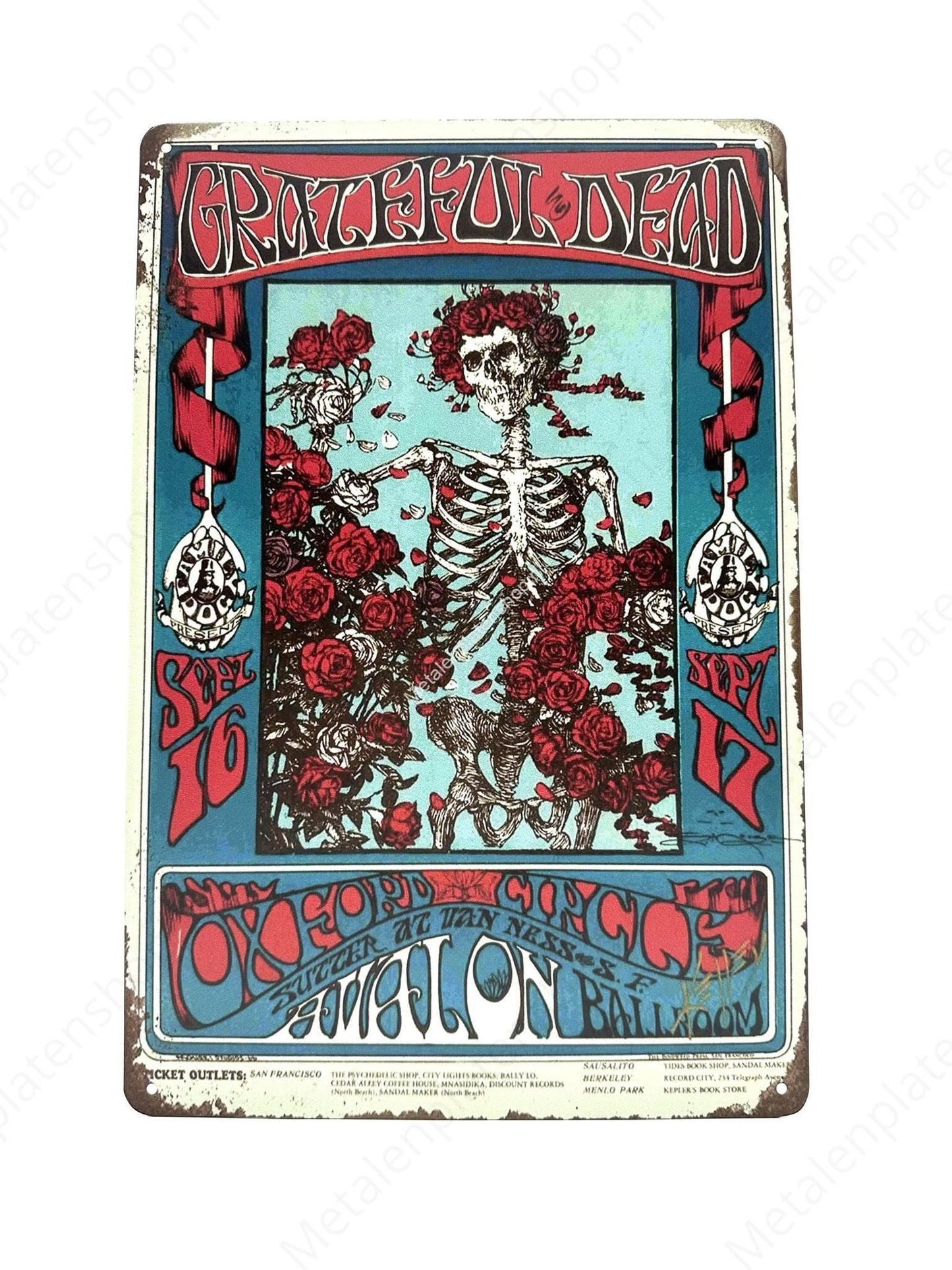 Grateful Dead - Sept 16 - Poster - Metal Wall Sign