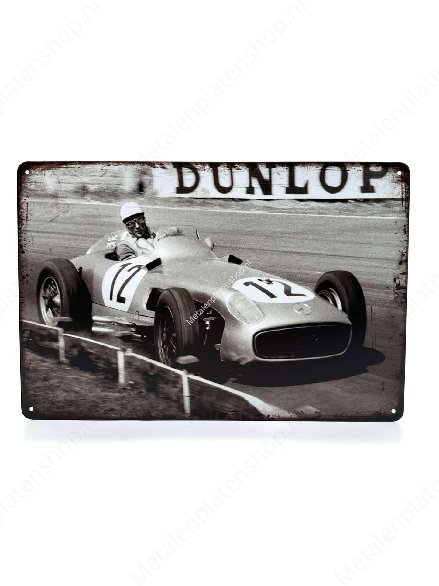 Formula - Dunlop - Old Race Car - Car - Metal Wall Sign