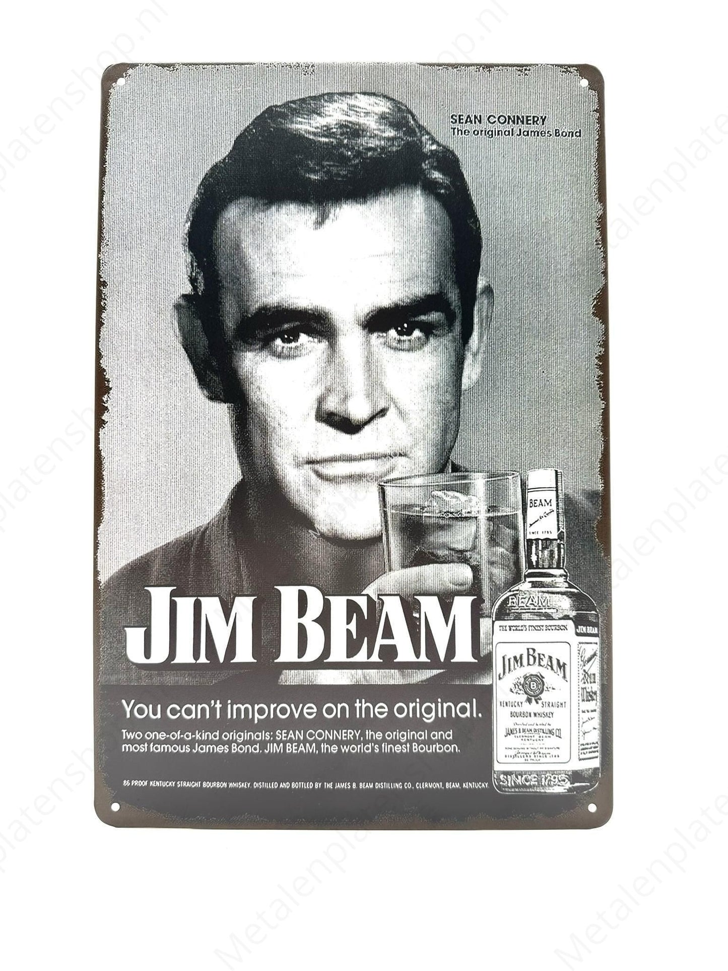 Jim Beam - You cant improve on the original - Metal Wall Sign