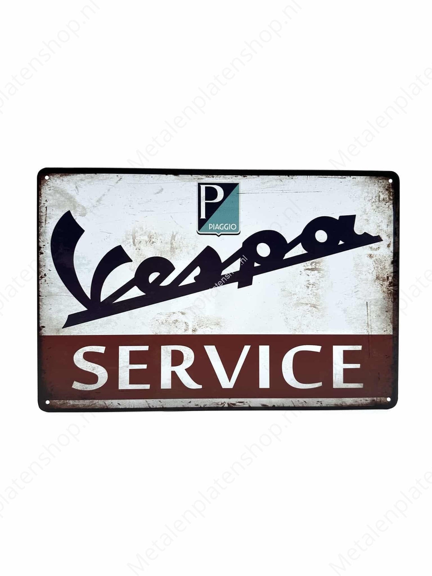 Vespa - Service - Piaggio - Scooter - Motorcycle - Metal Wall Sign