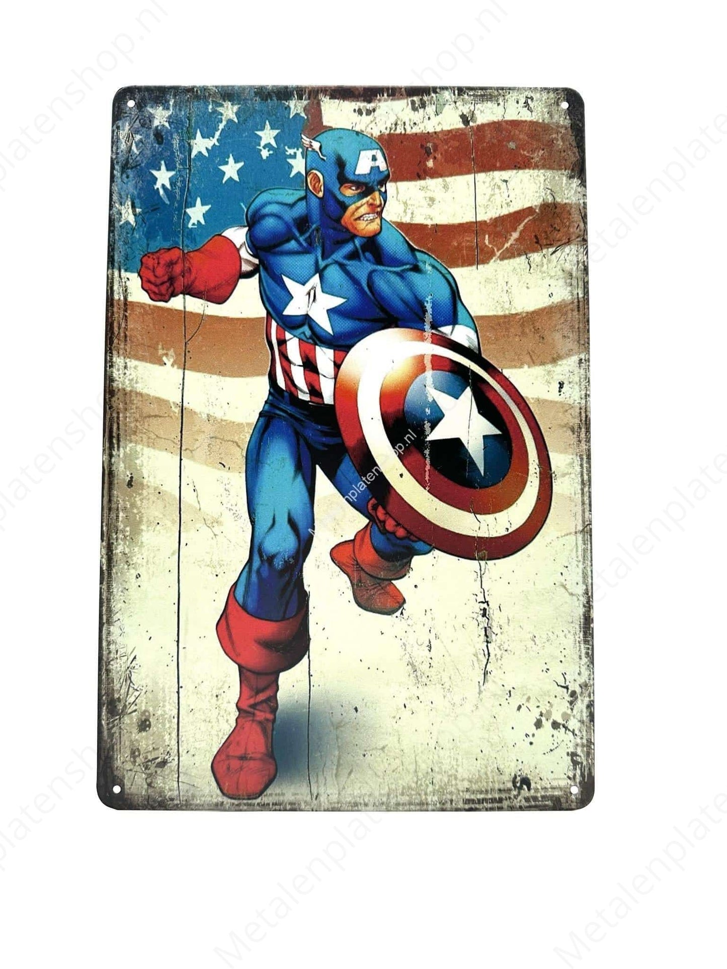Captain America - Vintage - Metal Wall Sign