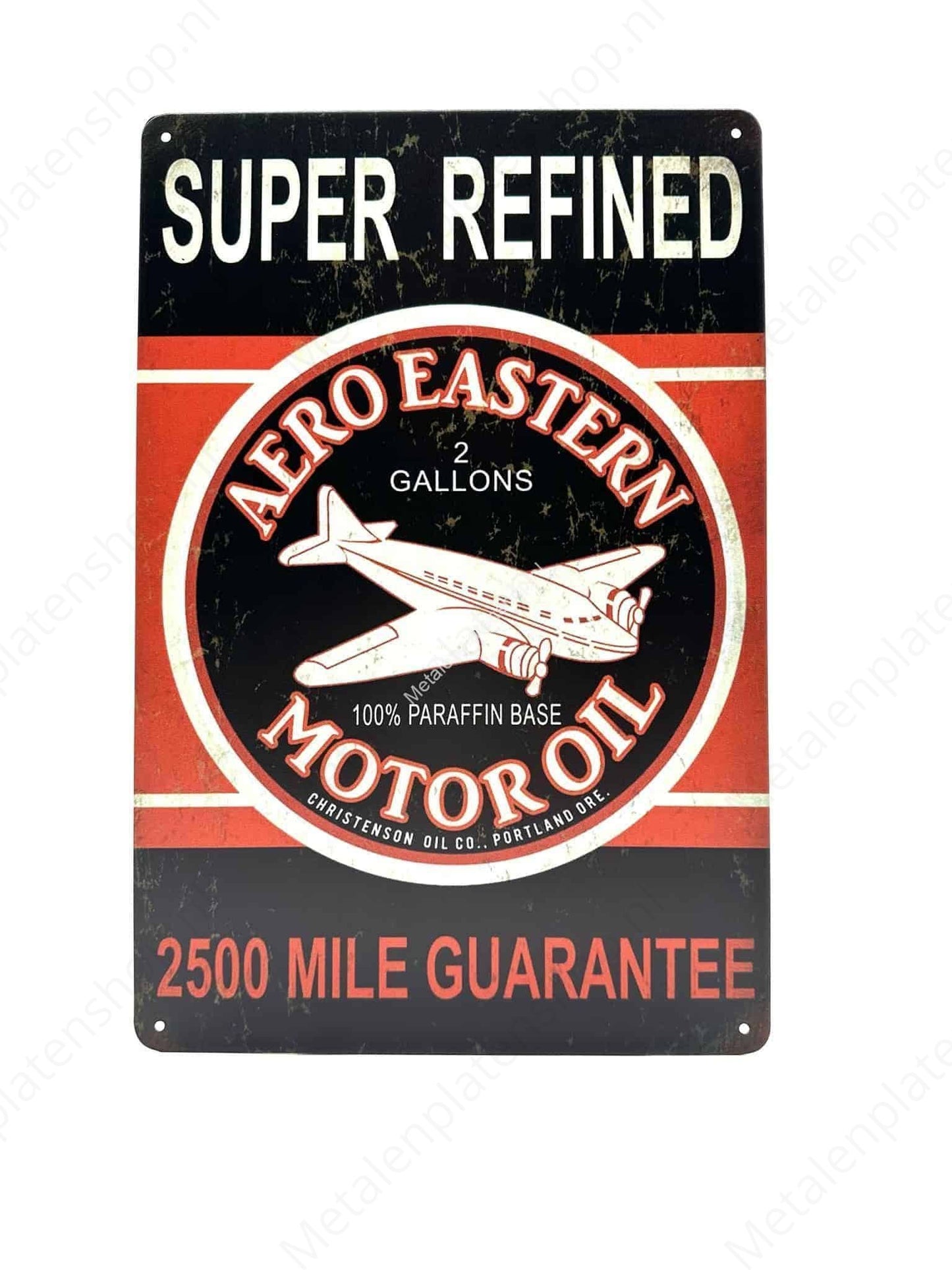 Super Refined - Aero Eastern - Motor Oil - Airplane - Metal Wall Sign