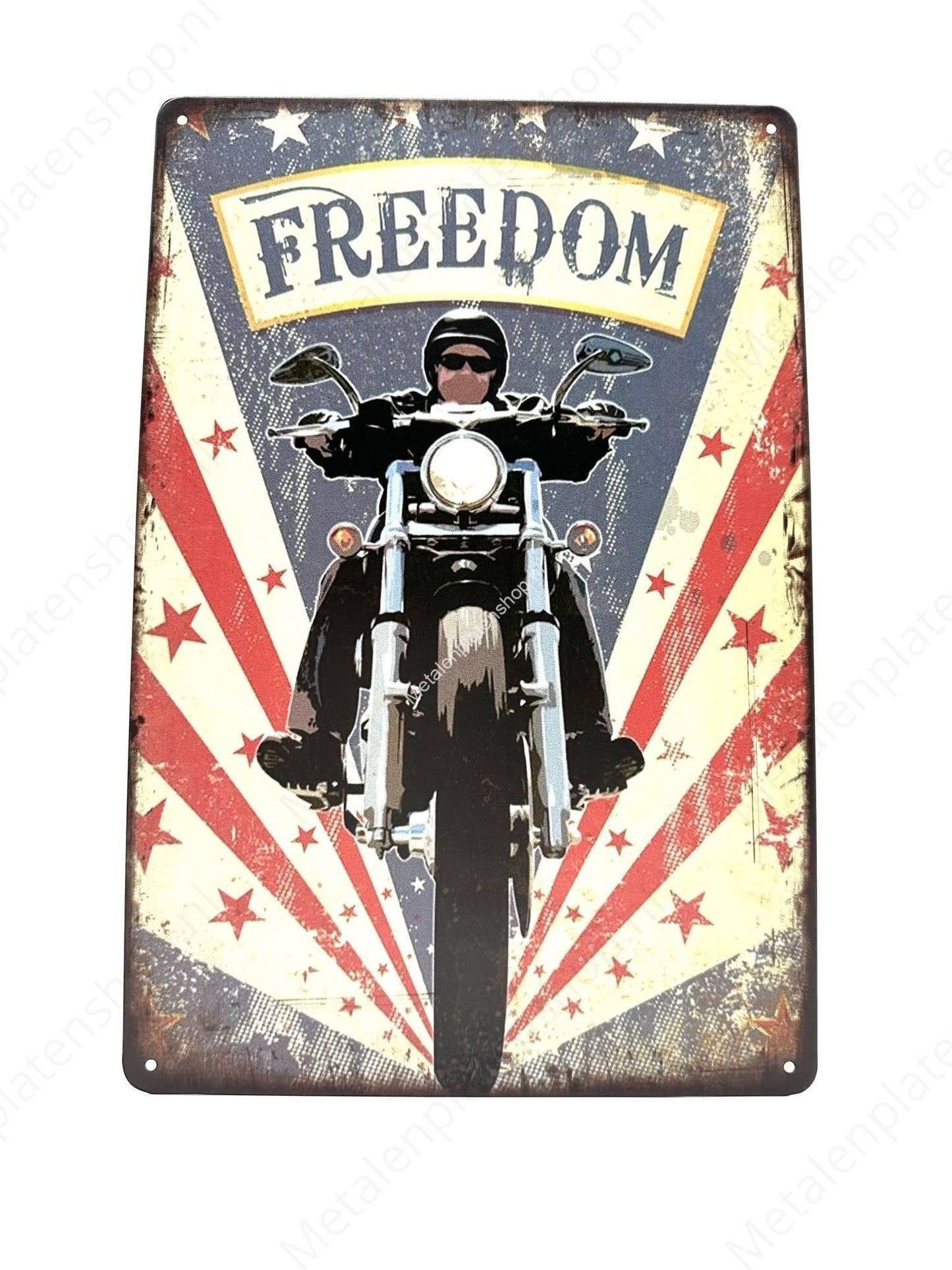 America - Freedom - Motor - Metal Wall Sign