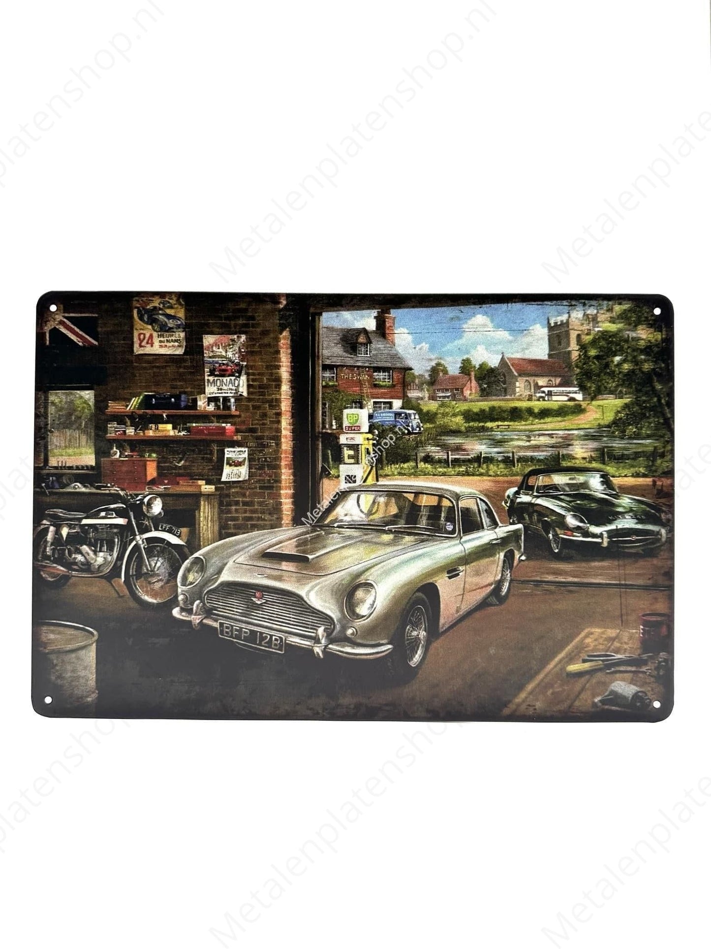 Mancave – Autos – Motorräder – Metall-Wandschild