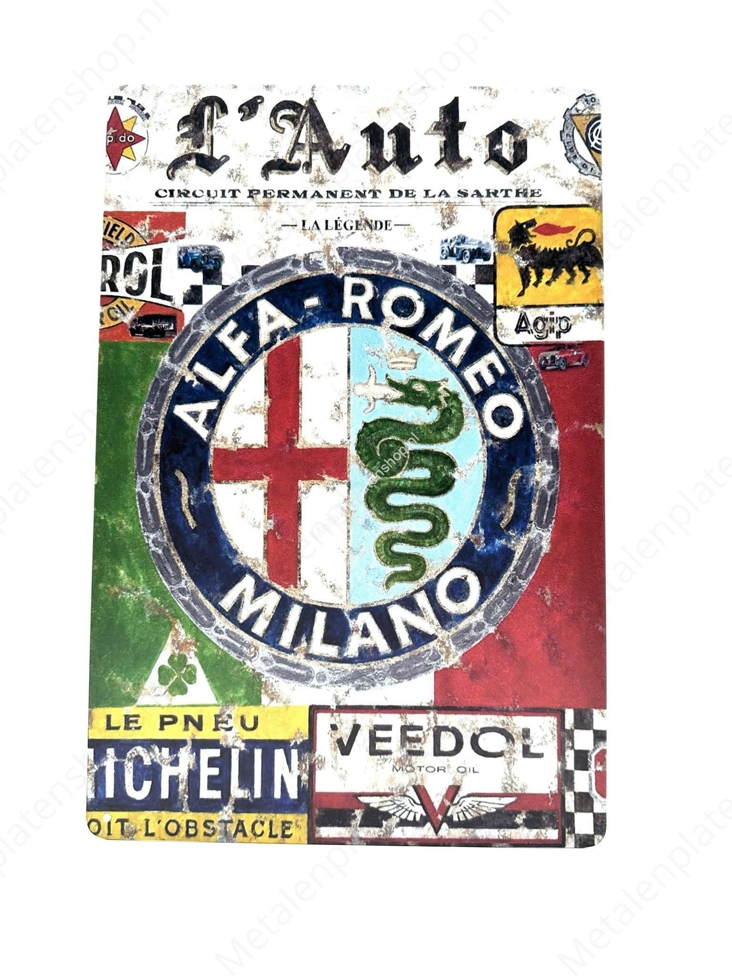 Alfa Romeo – Circuit Permanent de la Sarthe – Metallwandschild
