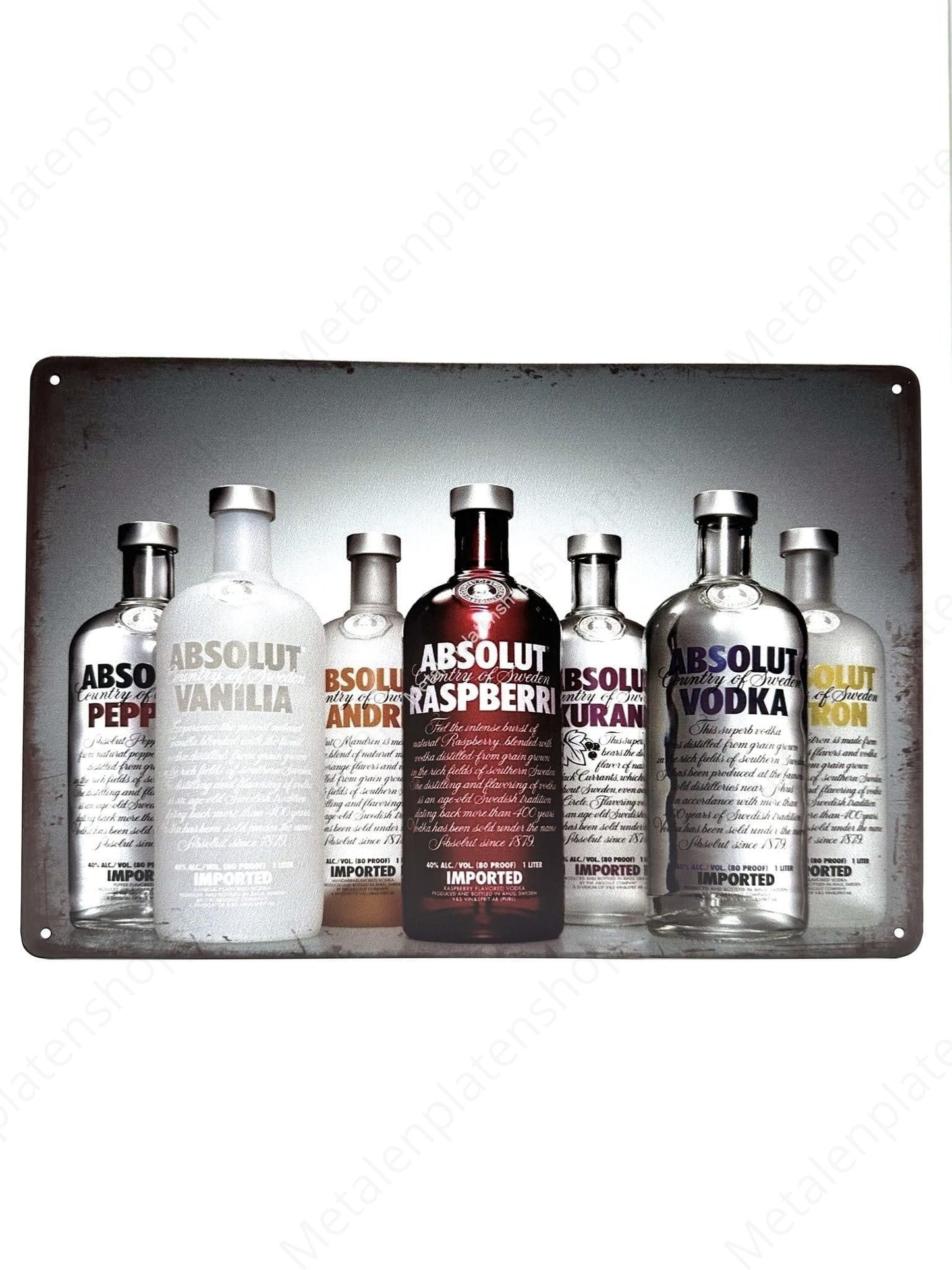 Absolut Vodka – Metallwandschild
