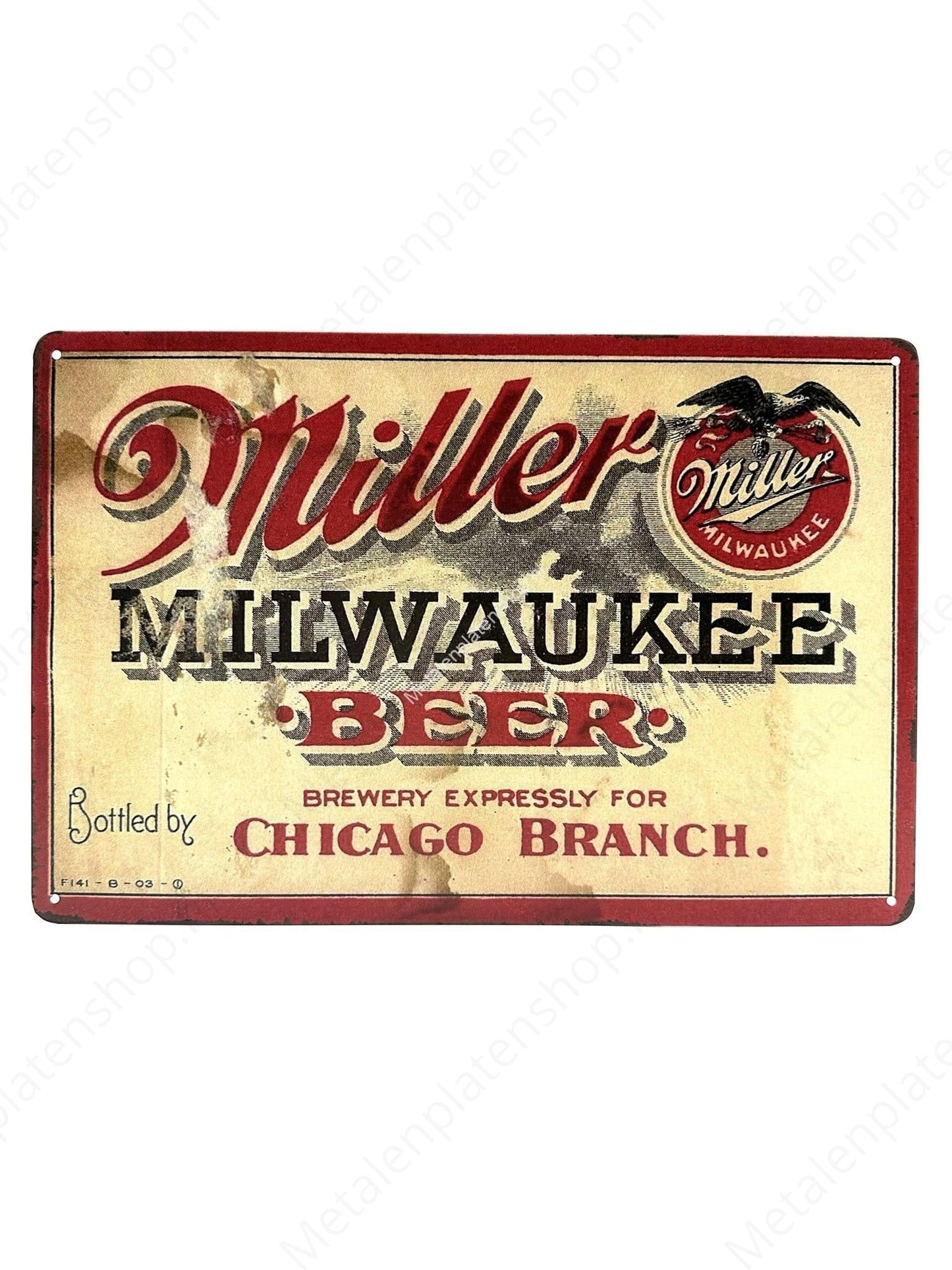 Miller - Milwaukee Beer - Metal Wall Sign