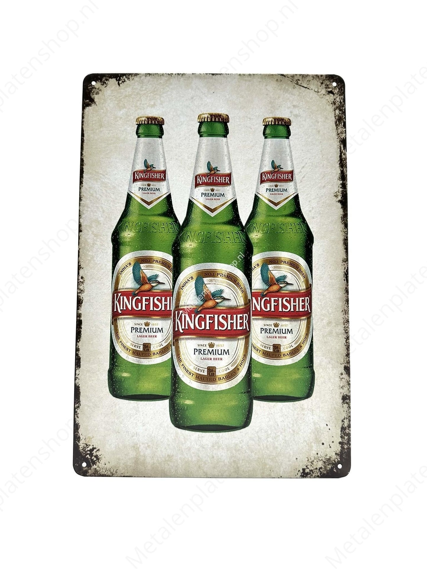 Kingfisher – Premium Lager Beer – Metallwandschild