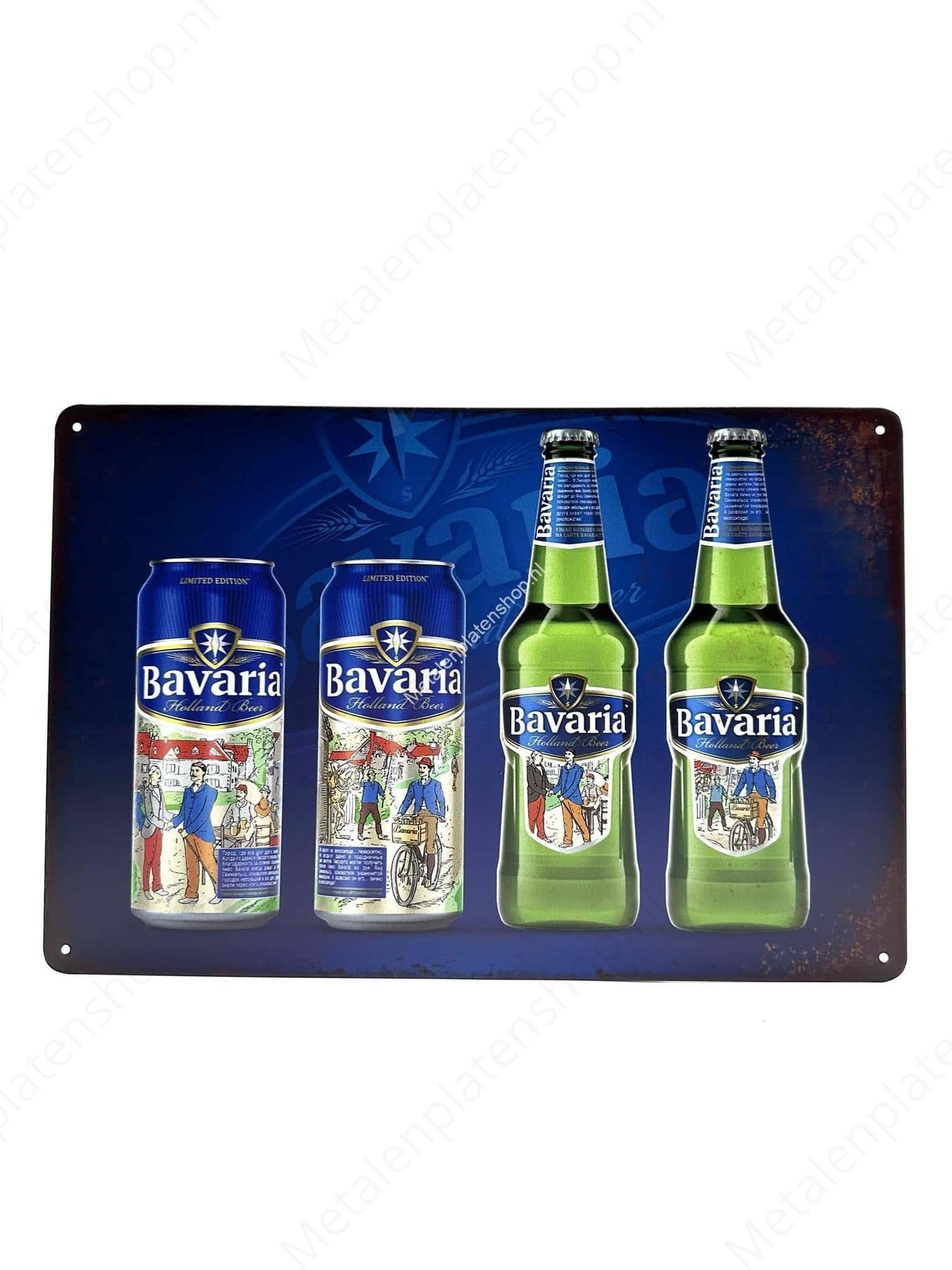 Bavaria - Flasche - Dose - Metall Wandschild