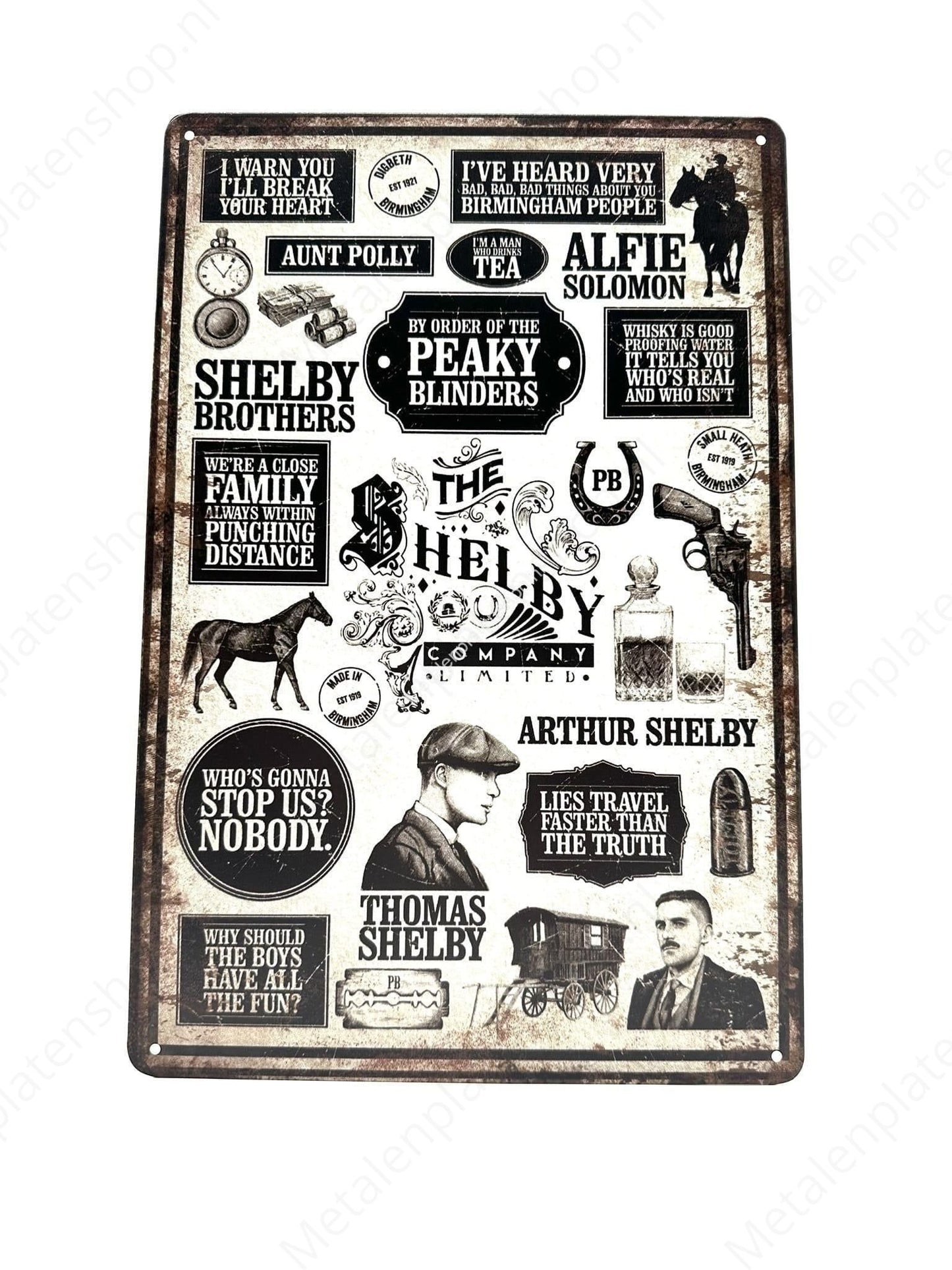 Peaky Blinders - Poster - Metal Wall Sign