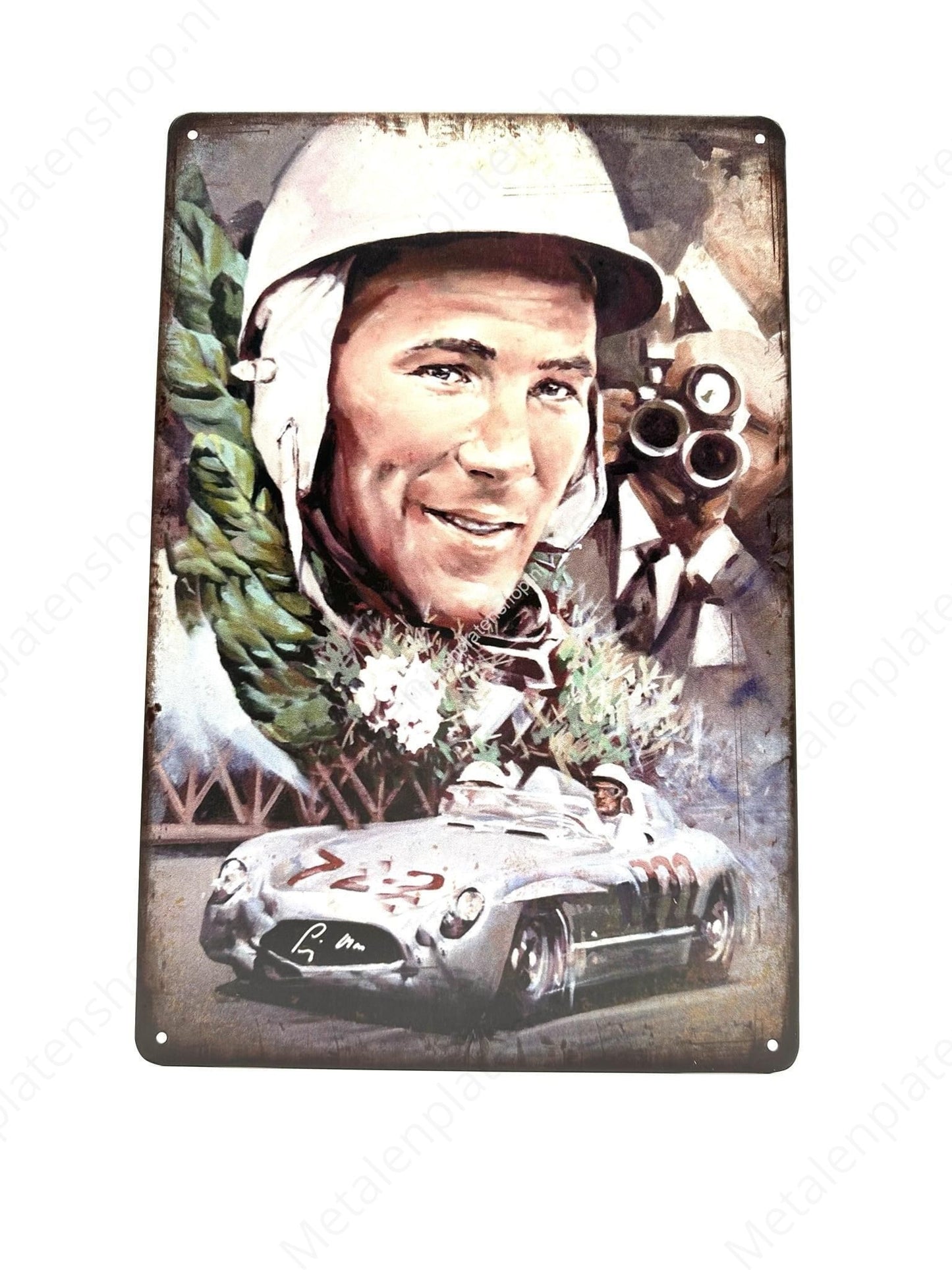 Race car - icon - Metal Wall Sign