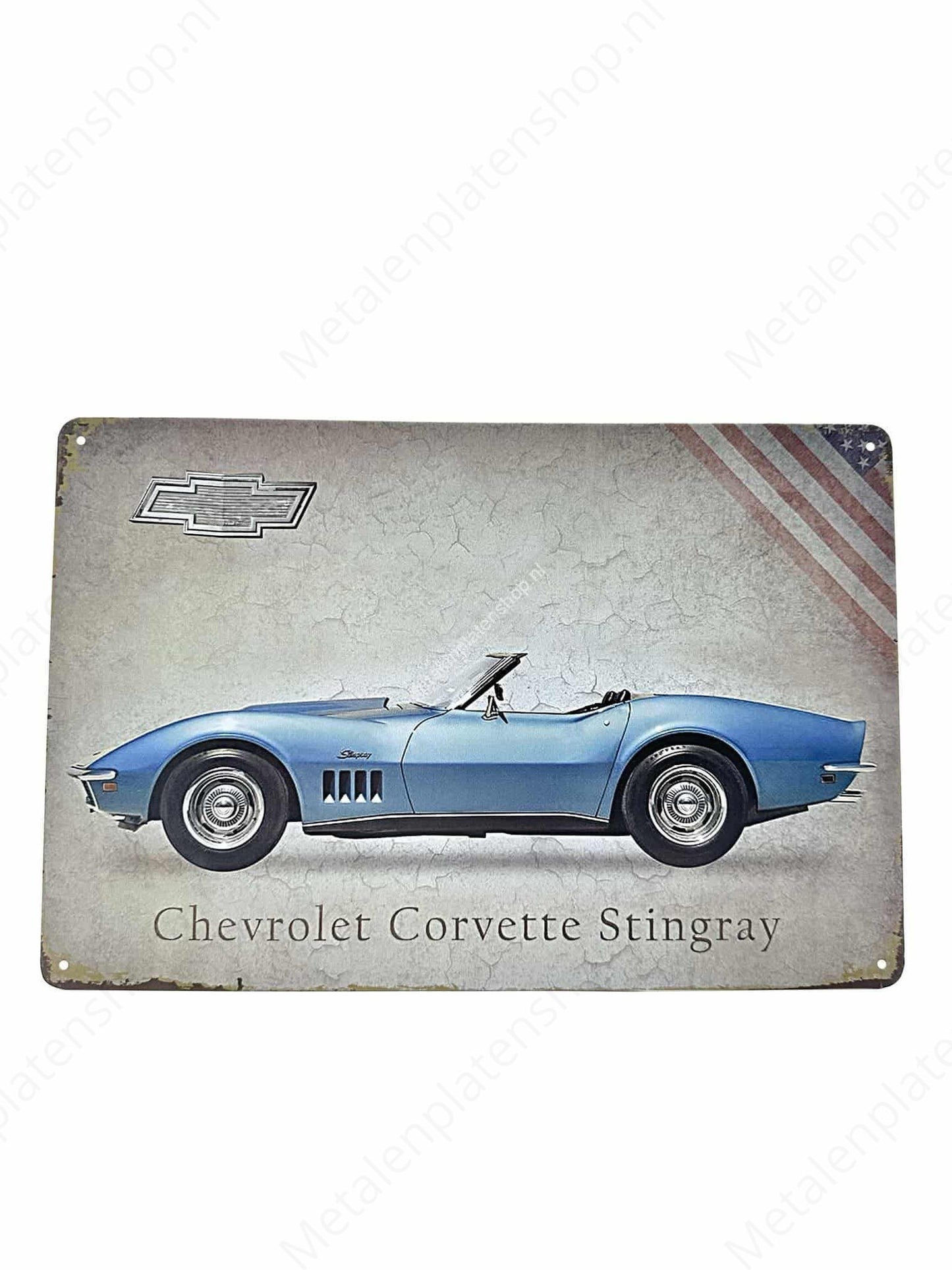 Chevrolet Corvette Stingray – Metall-Wandschild