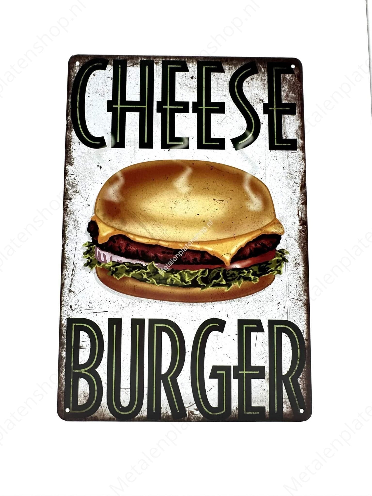 Cheeseburger - Metallwandschild