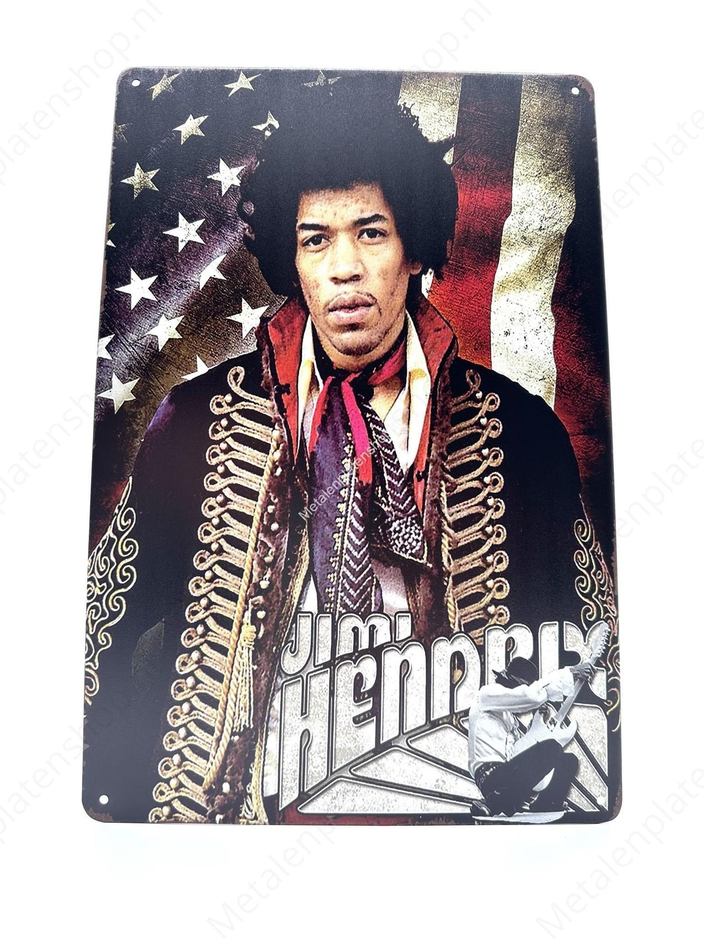 Jimi Hendrix – Metallwandschild