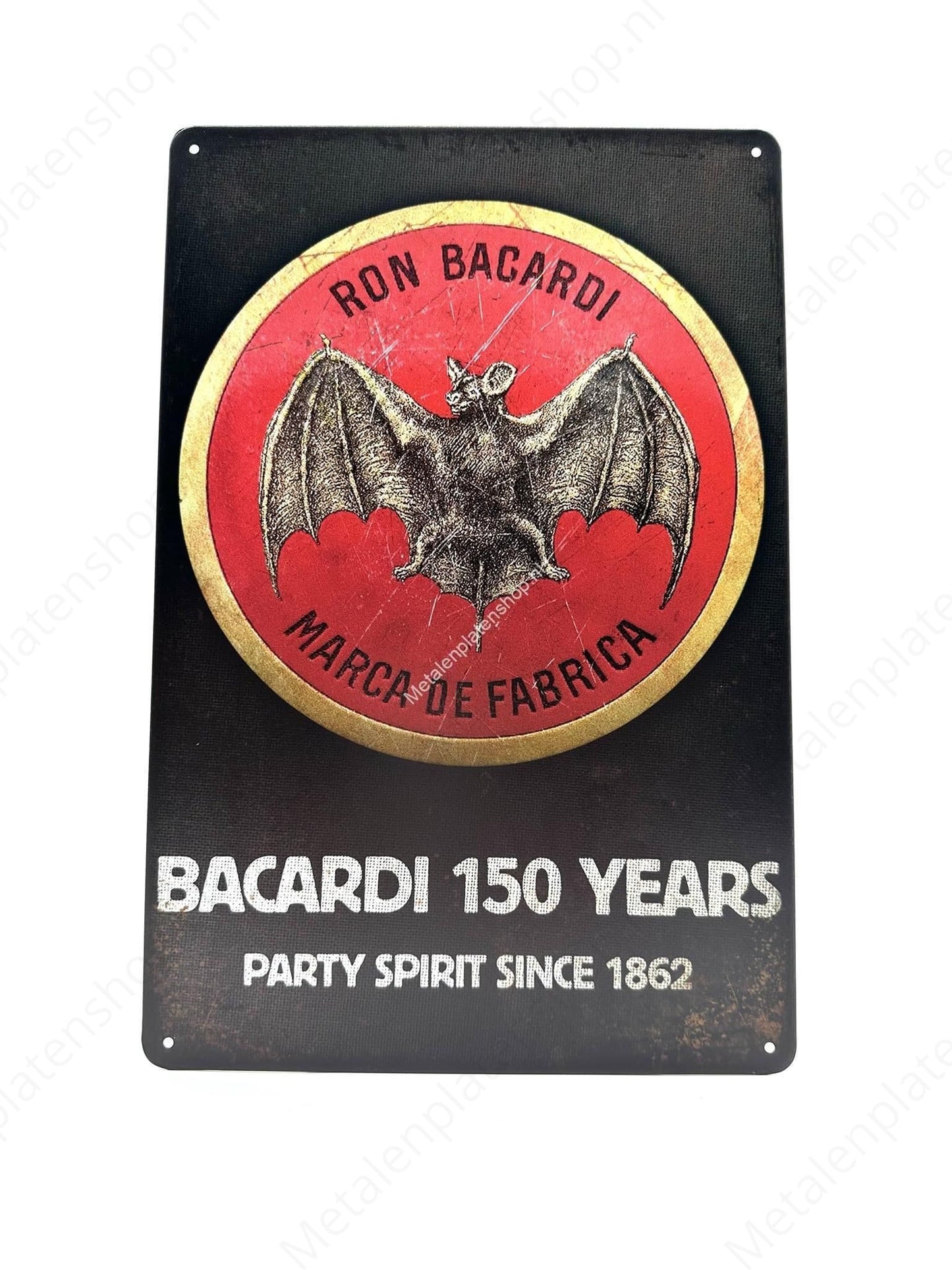 Bacardi – 150 Jahre – Metallwandschild