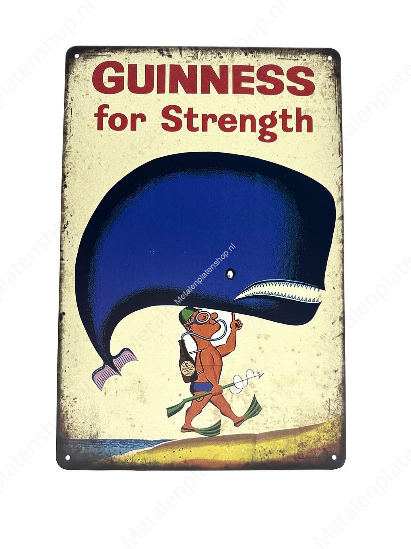 Guinness für Stärke – Metallwandschild