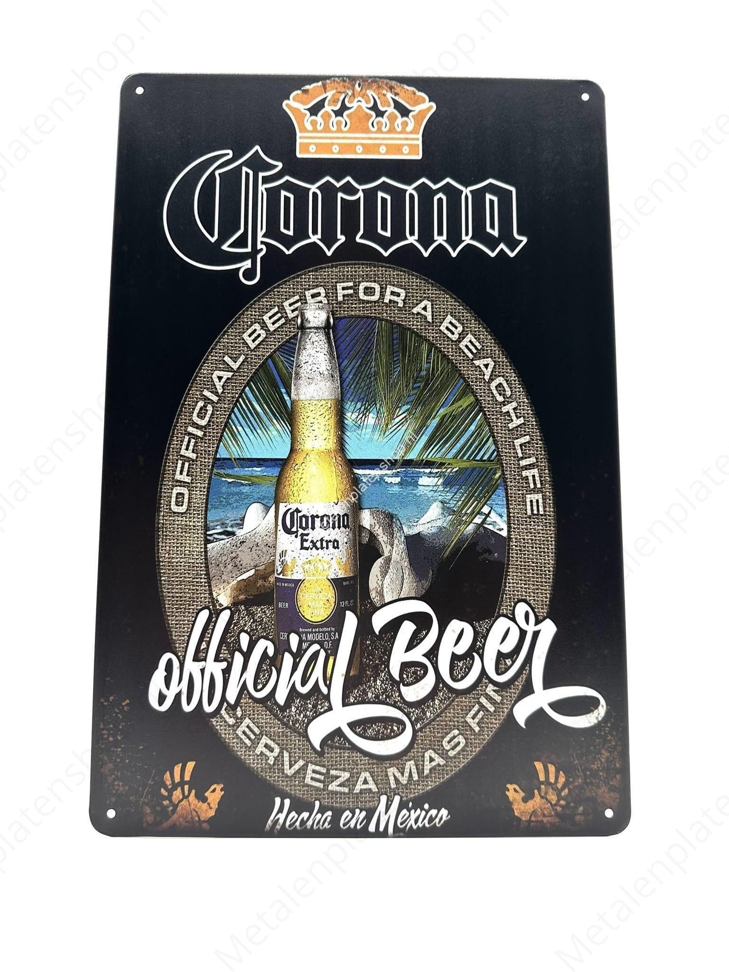 Corona – Offizielles Bier – Metallwandschild