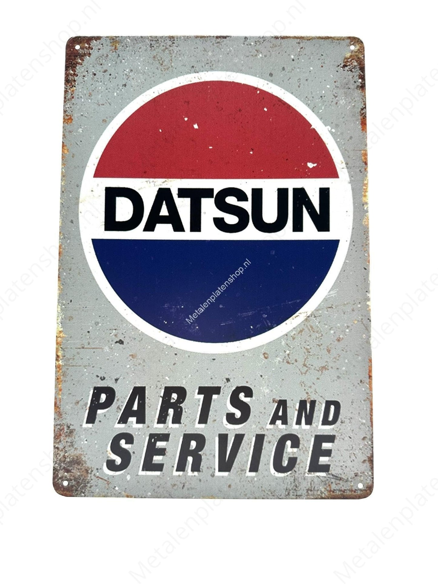 Datsun – Teile und Service – Metallwandschild