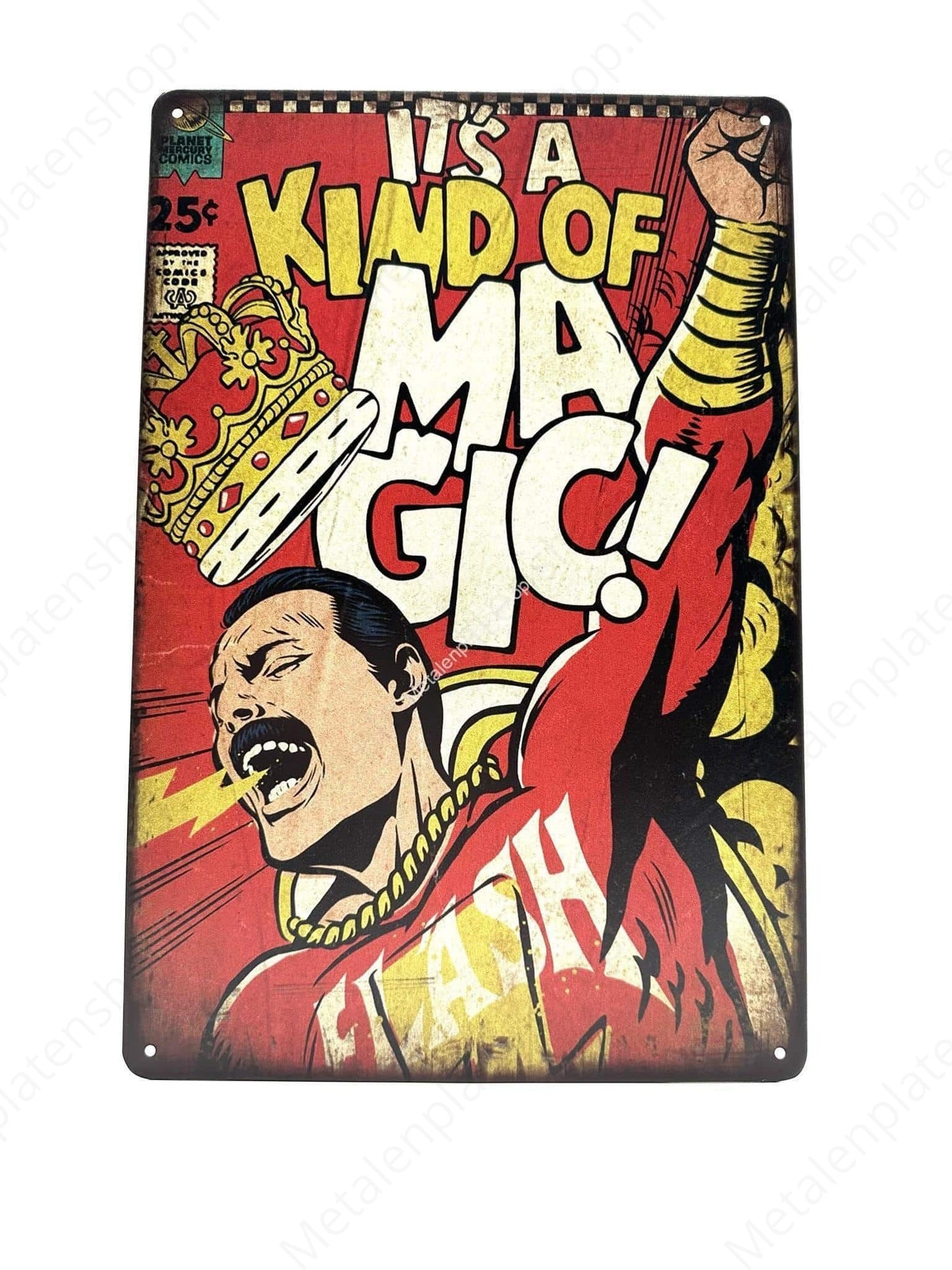 Freddy Mercury – It’s a kind of magic – Metallwandschild