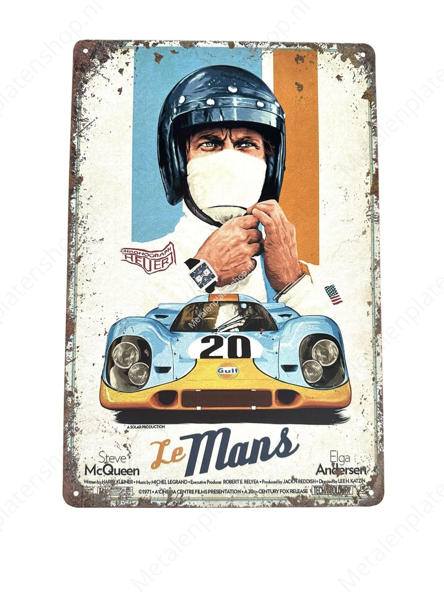 LeMans – Steve McQueen – Metallwandschild