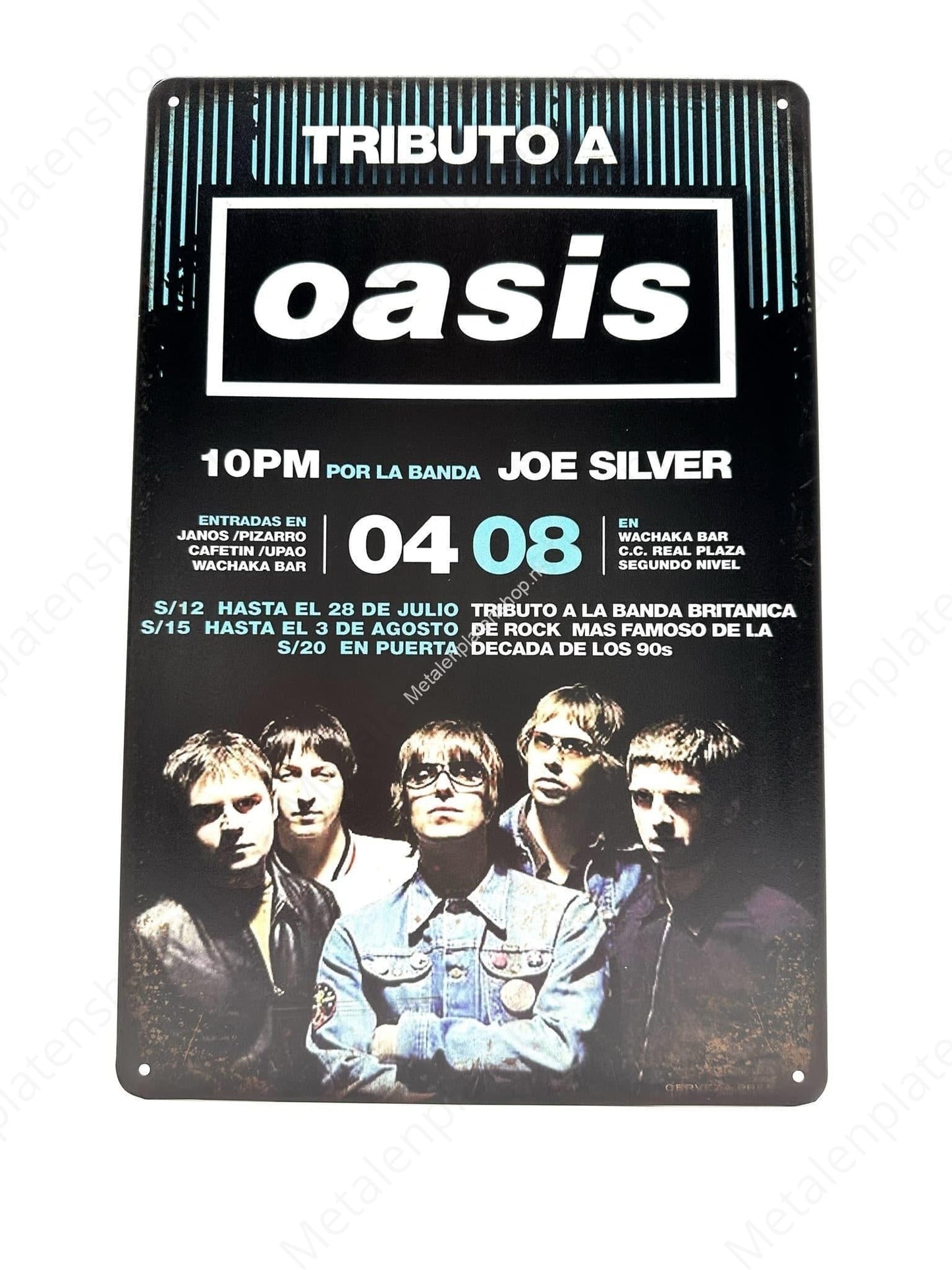 Oasis - Tributo - Metal Wall Sign