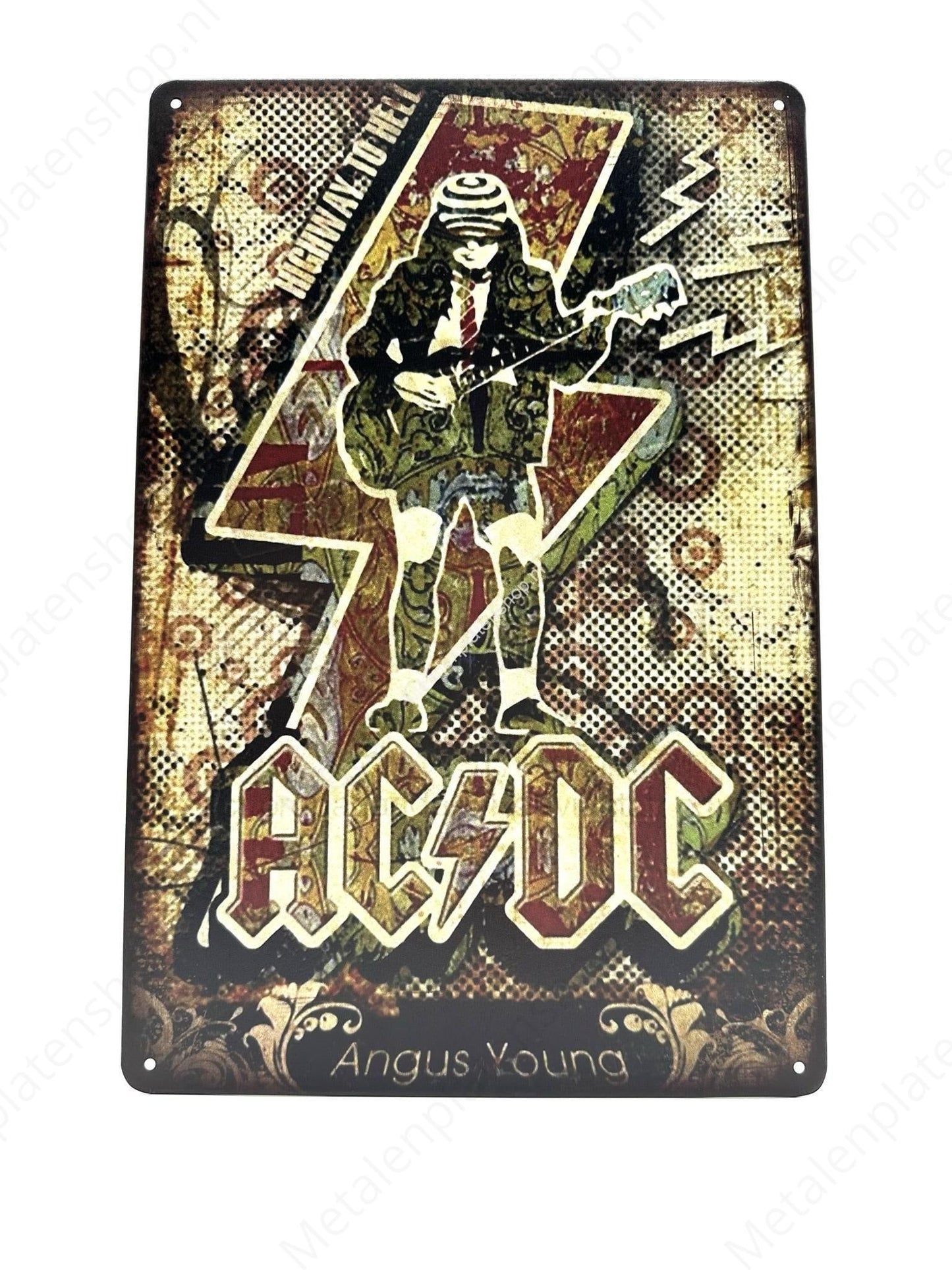 AC/DC – Angus Young – Metallwandschild