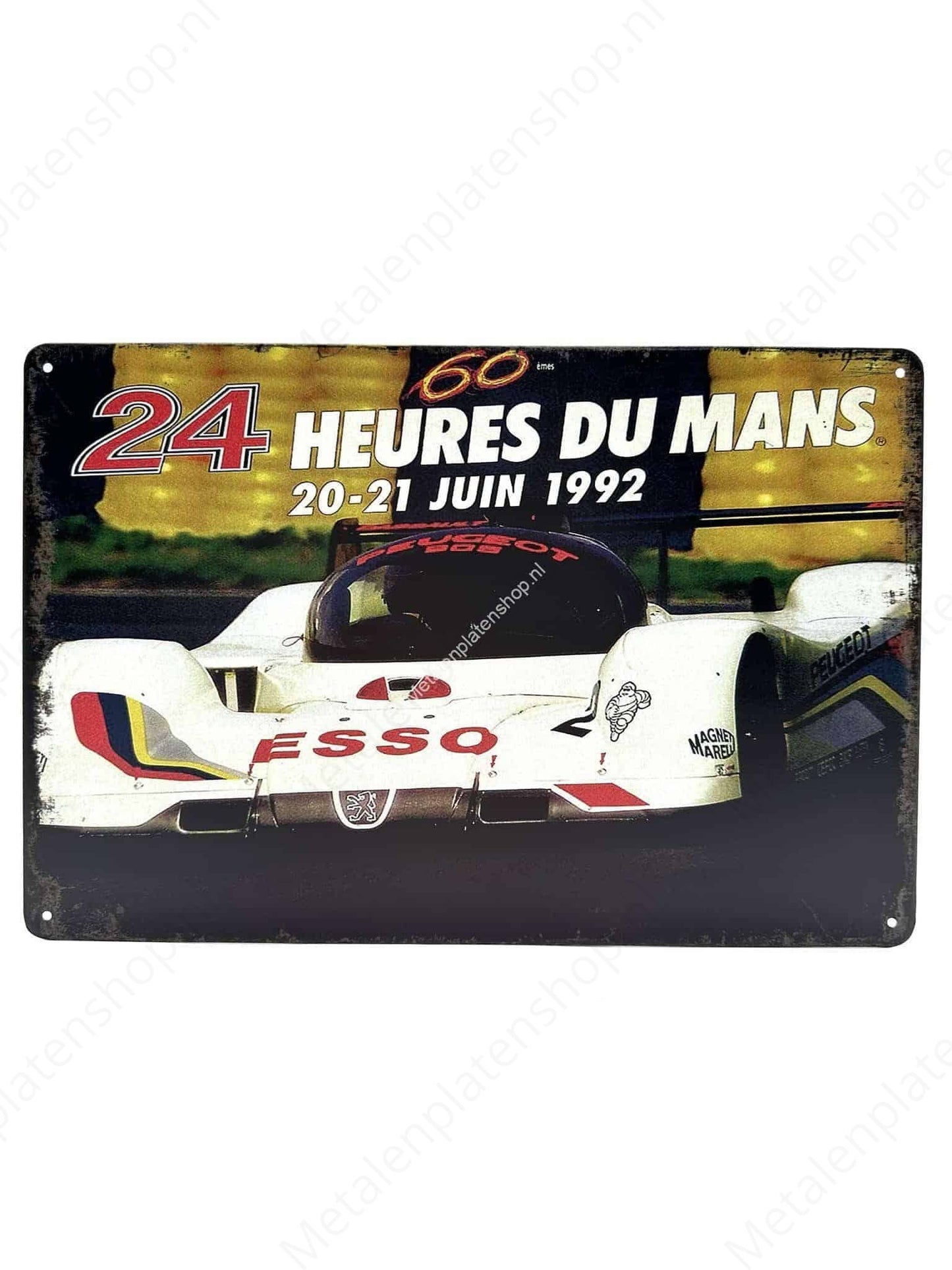 24 Hours of Mans - 1992 - Metal Wall Sign