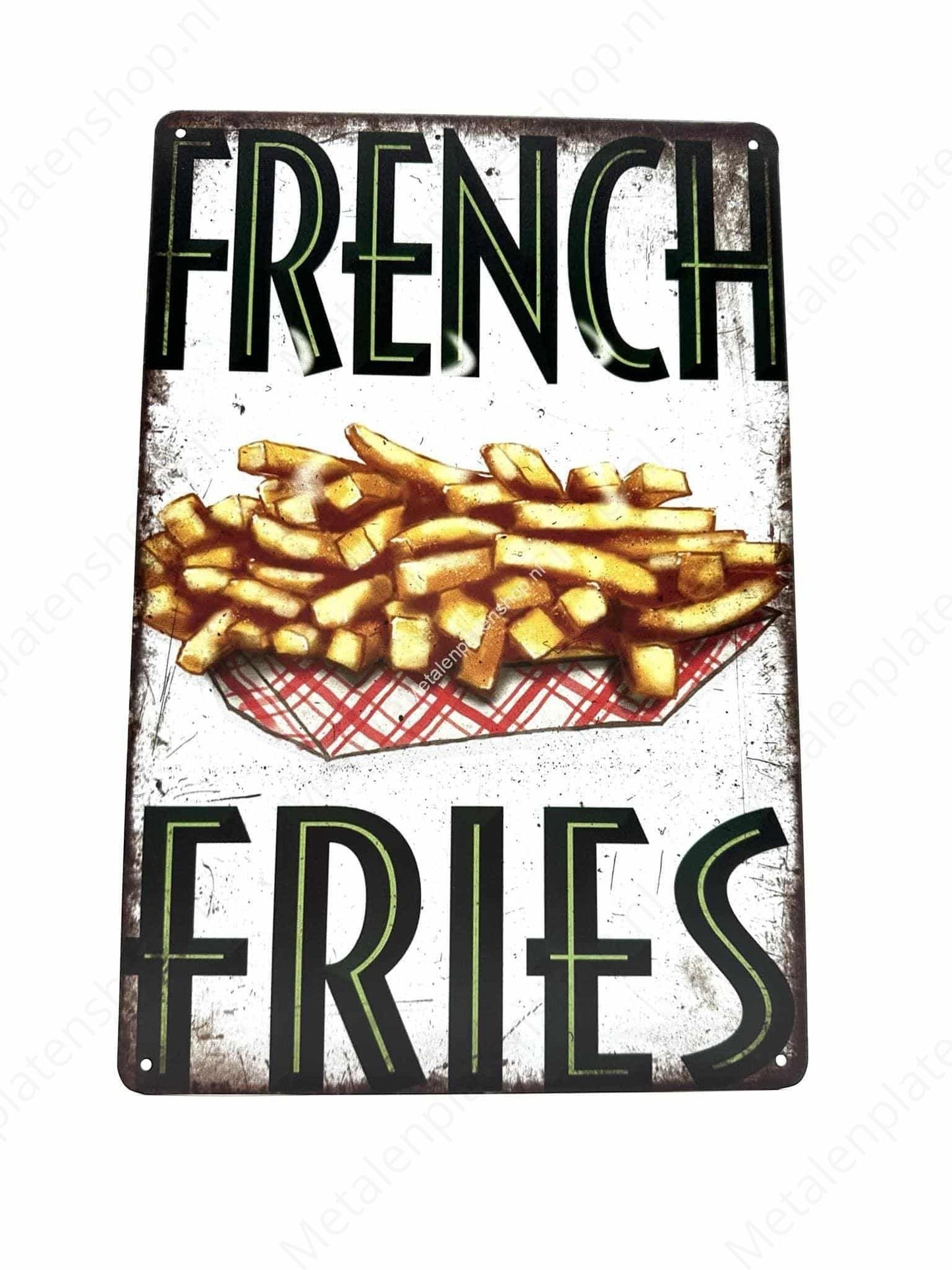 Pommes Frites - Metallwandschild