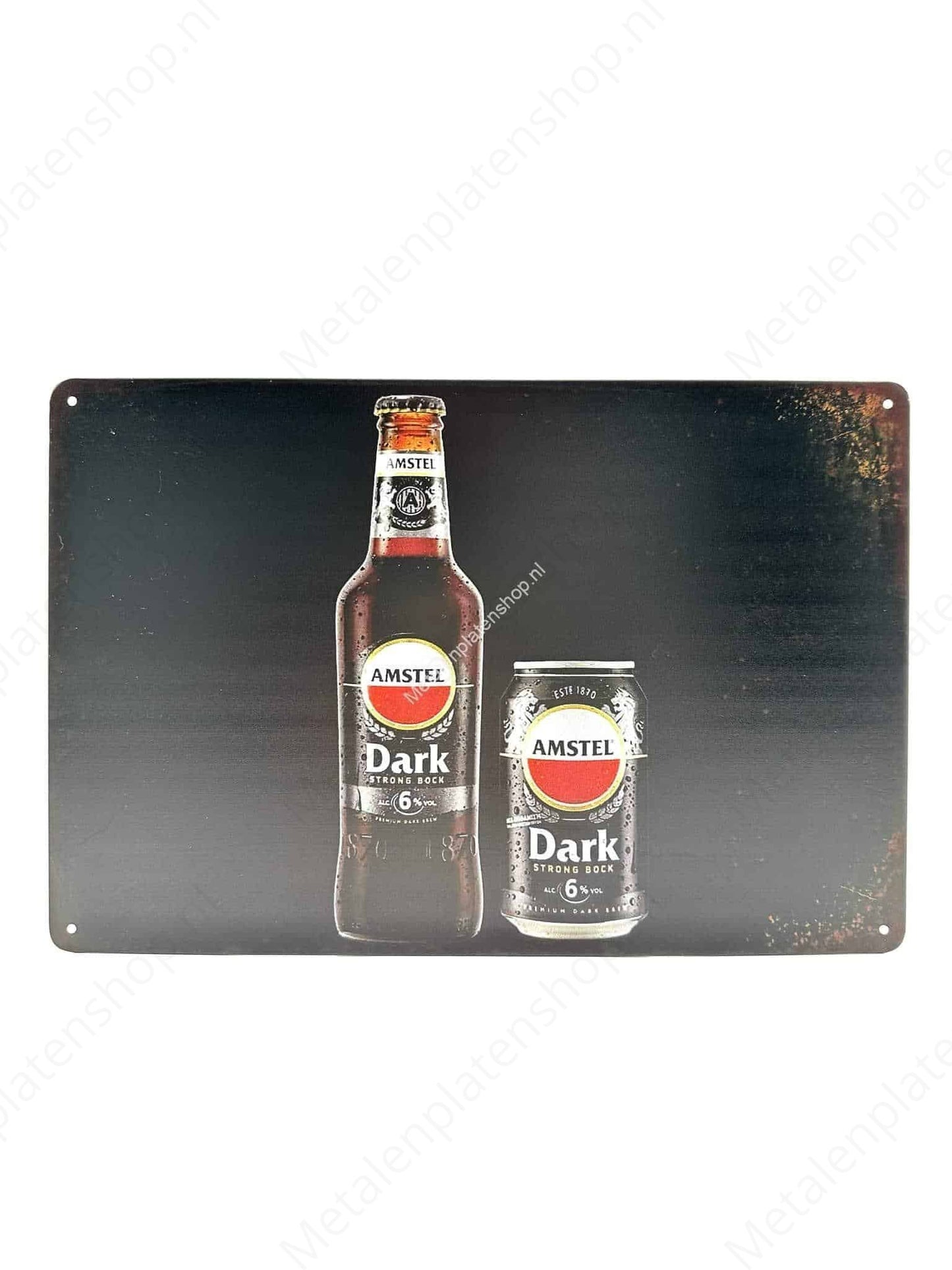 Amstel Dark – Strong Bock – Metallwandschild