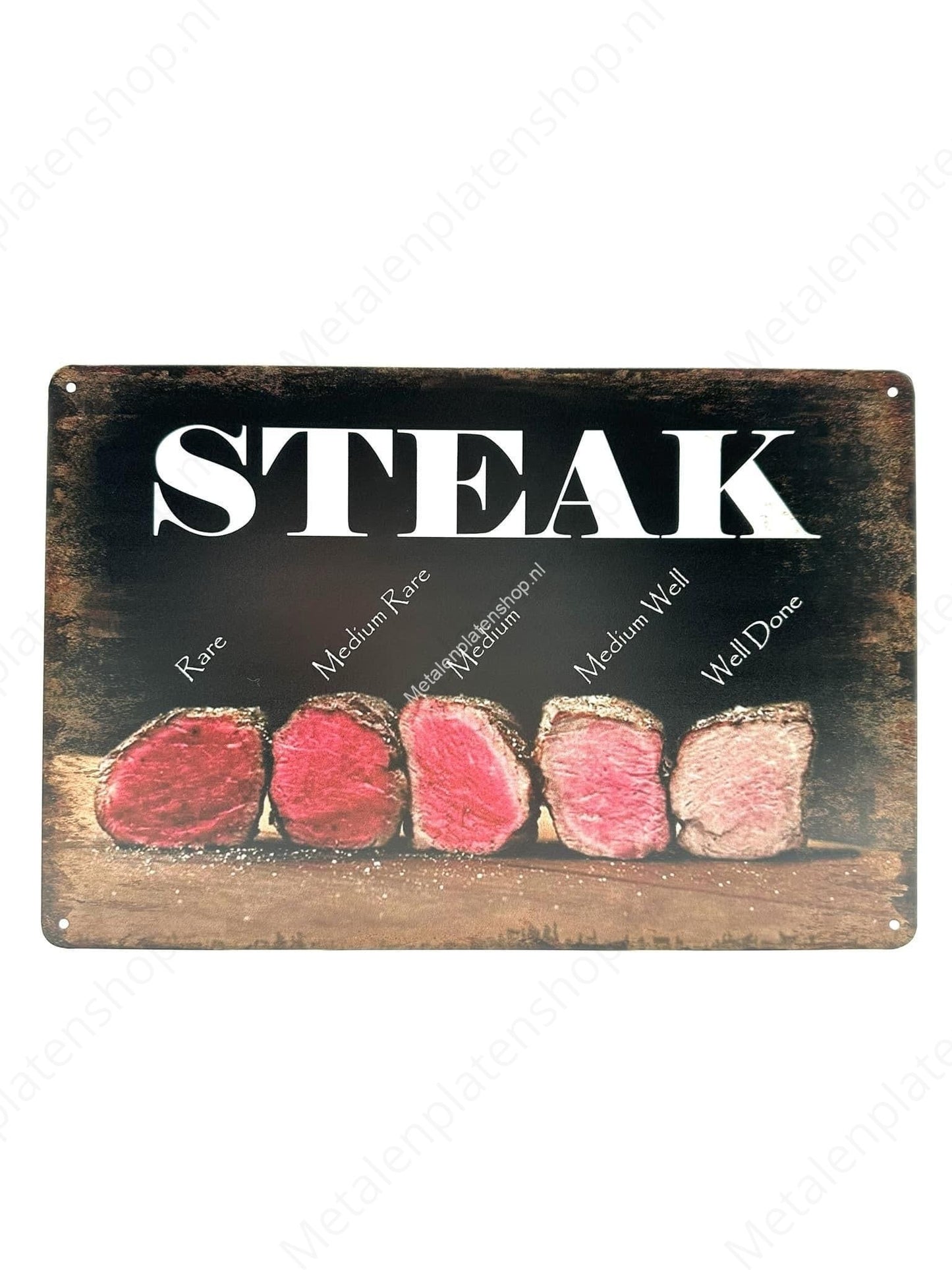 STEAK - Metallwandschild