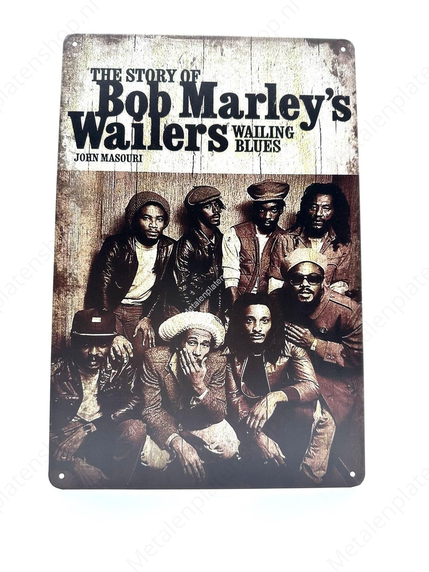 Die Geschichte von Bob Marley – Metallwandschild