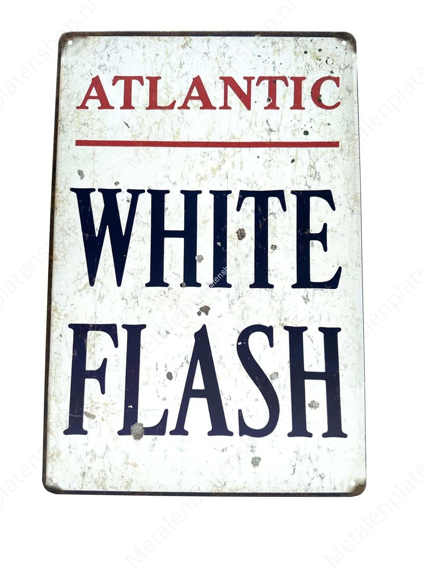 Atlantic – White Flash – Metallwandschild
