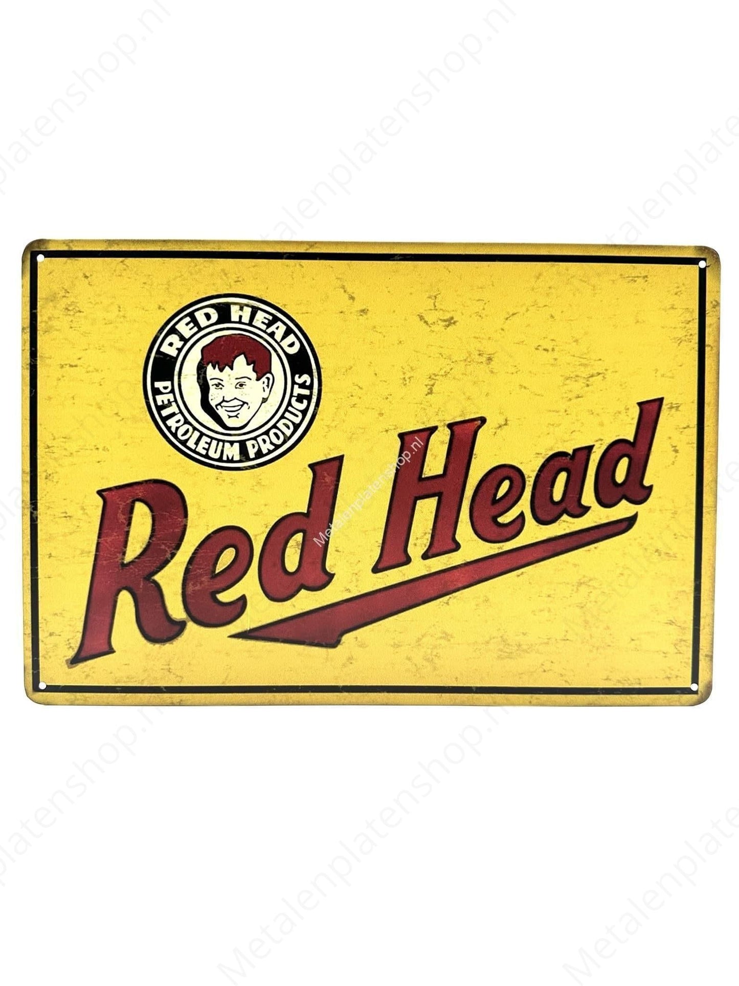 Red Head – Petroleumprodukte – Metallwandschild