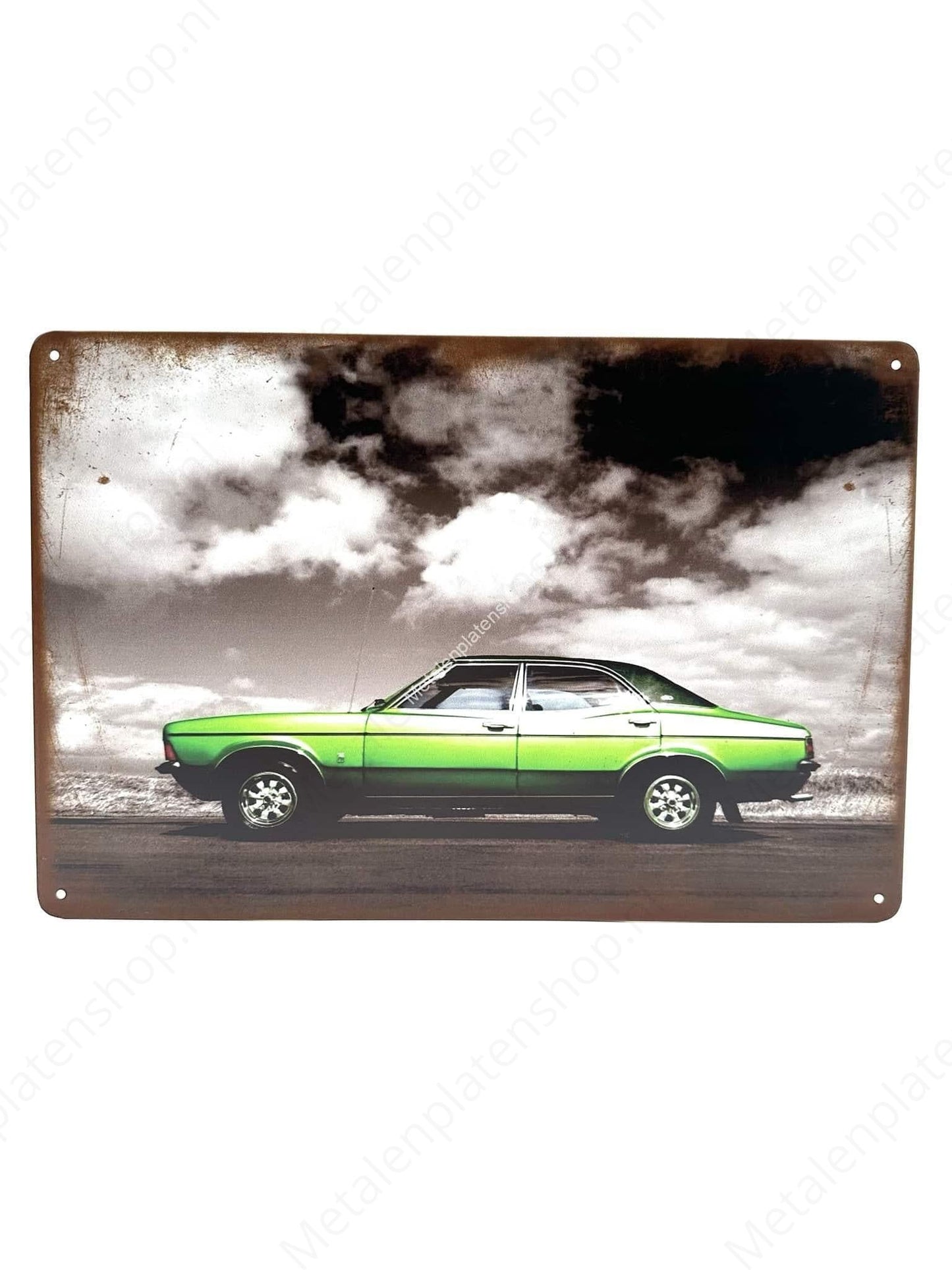Mustang Grün - Metallwandschild