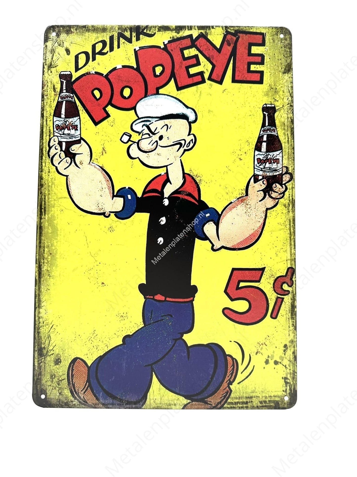 Popeye – 5c – Metallwandschild