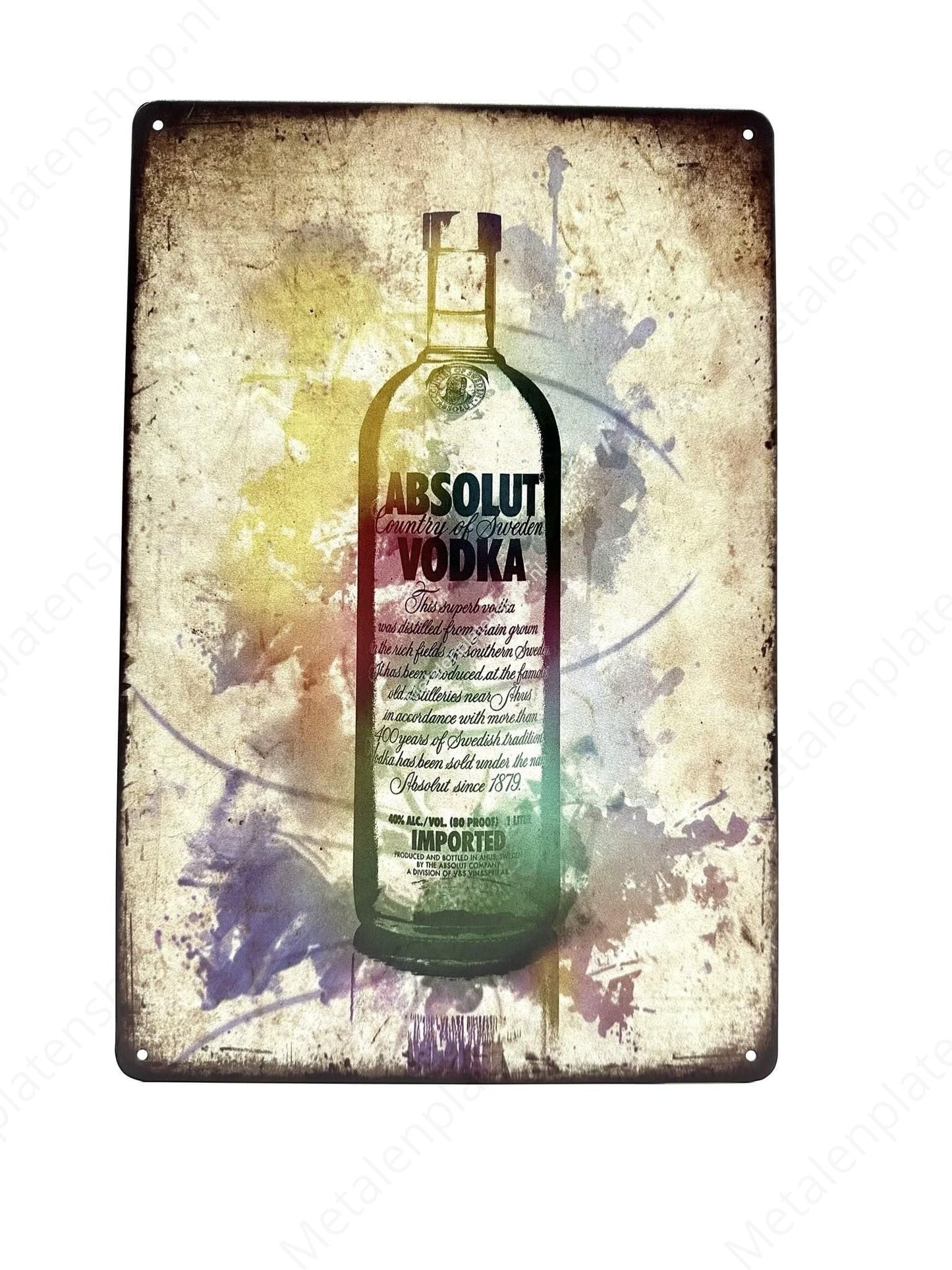 Absolut Vodka – Metallwandschild