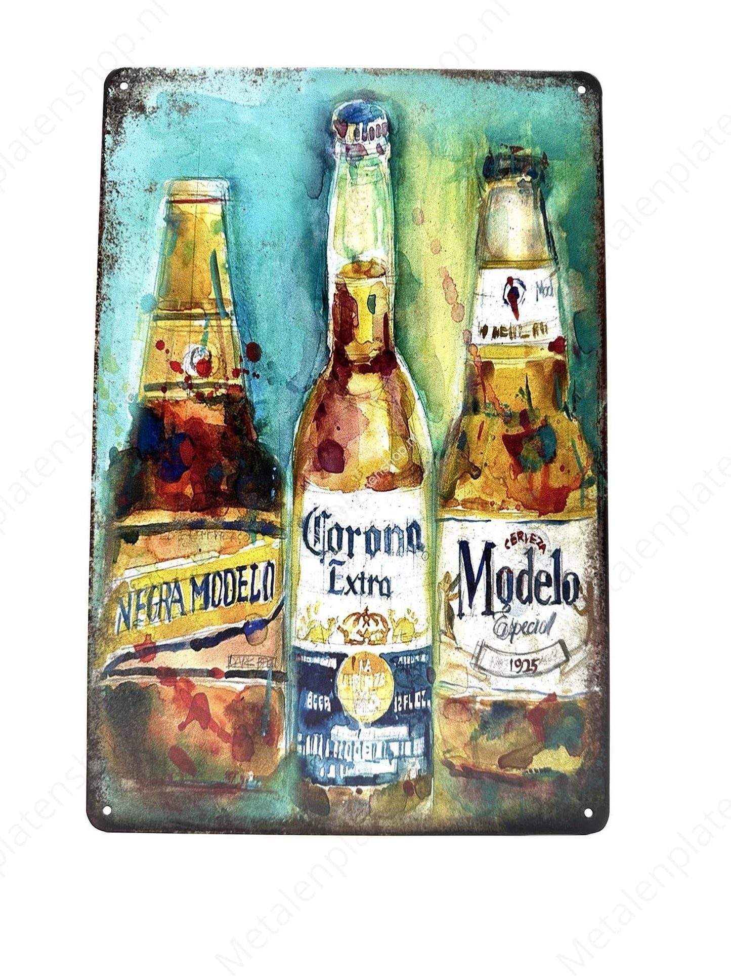 Corona - Modelo - Metallwandschild