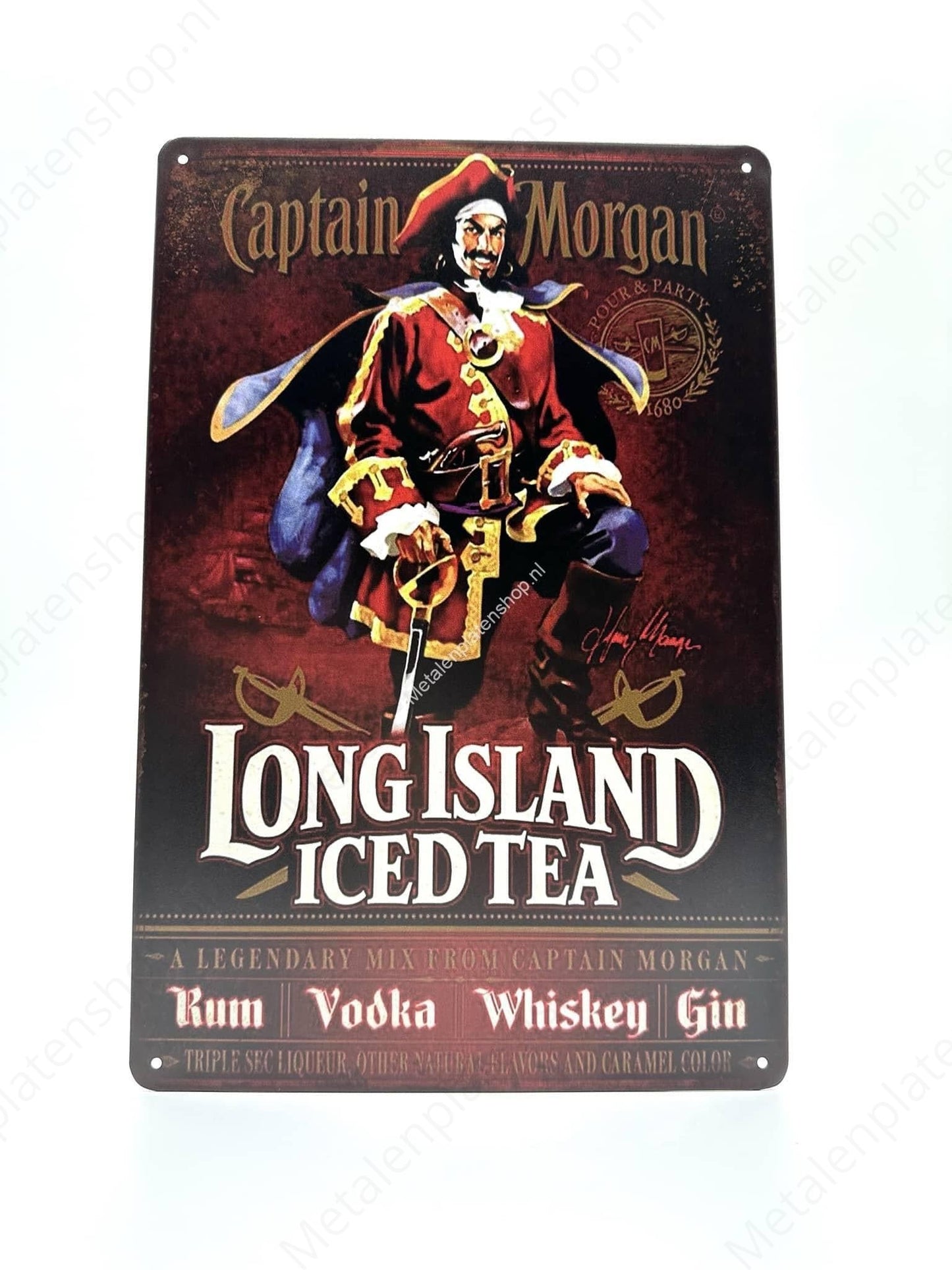 Captain Morgan – Long Island Iced Tea – Metallwandschild