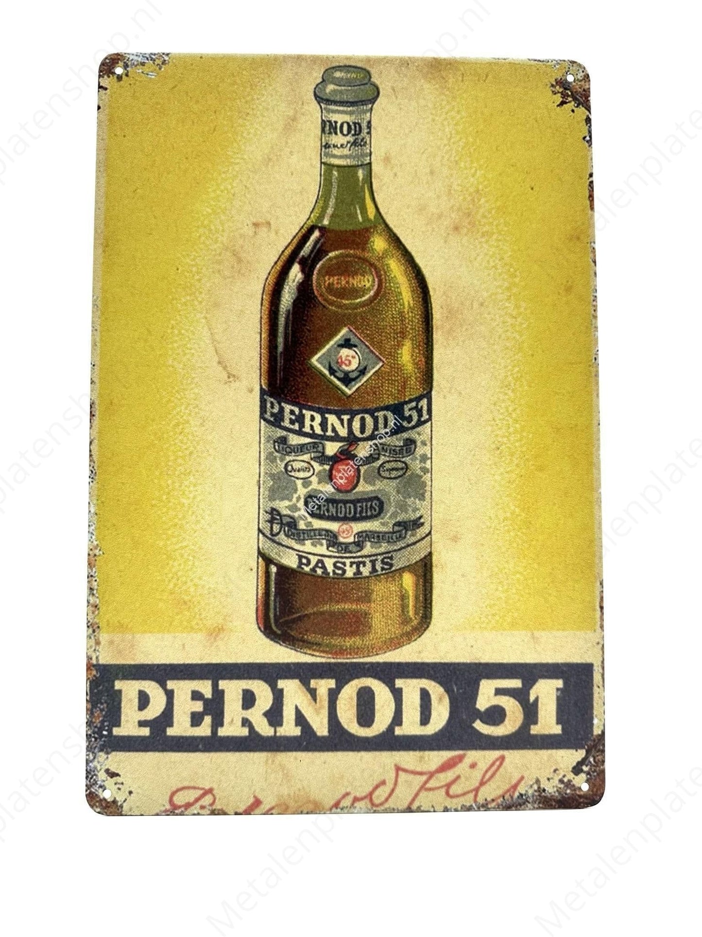 Pernod 51 - Metallwandschild