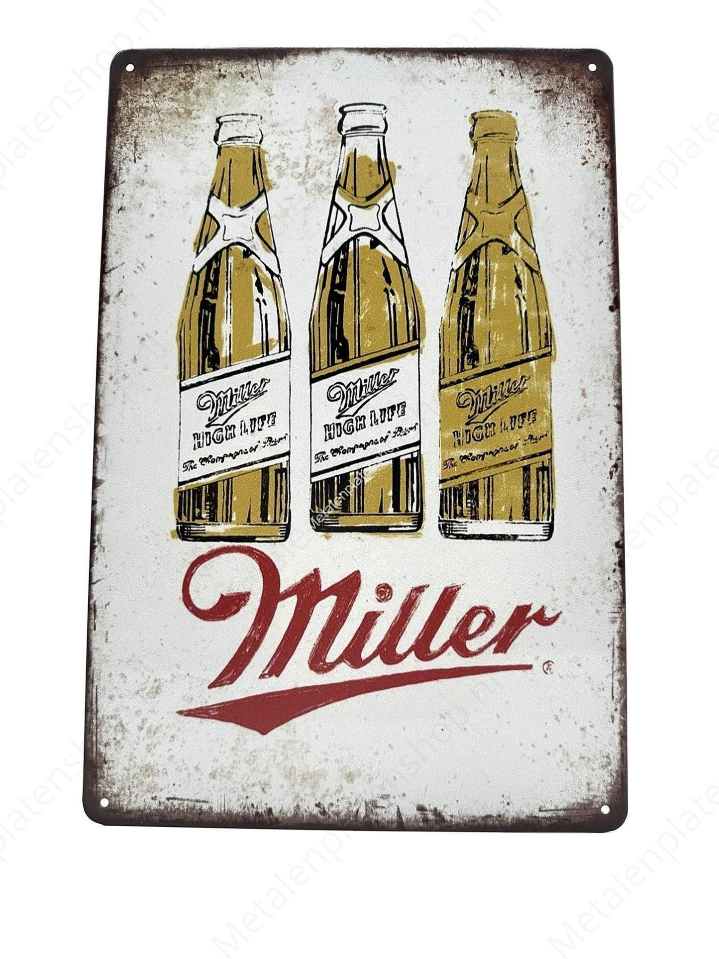 Miller - Metallwandschild
