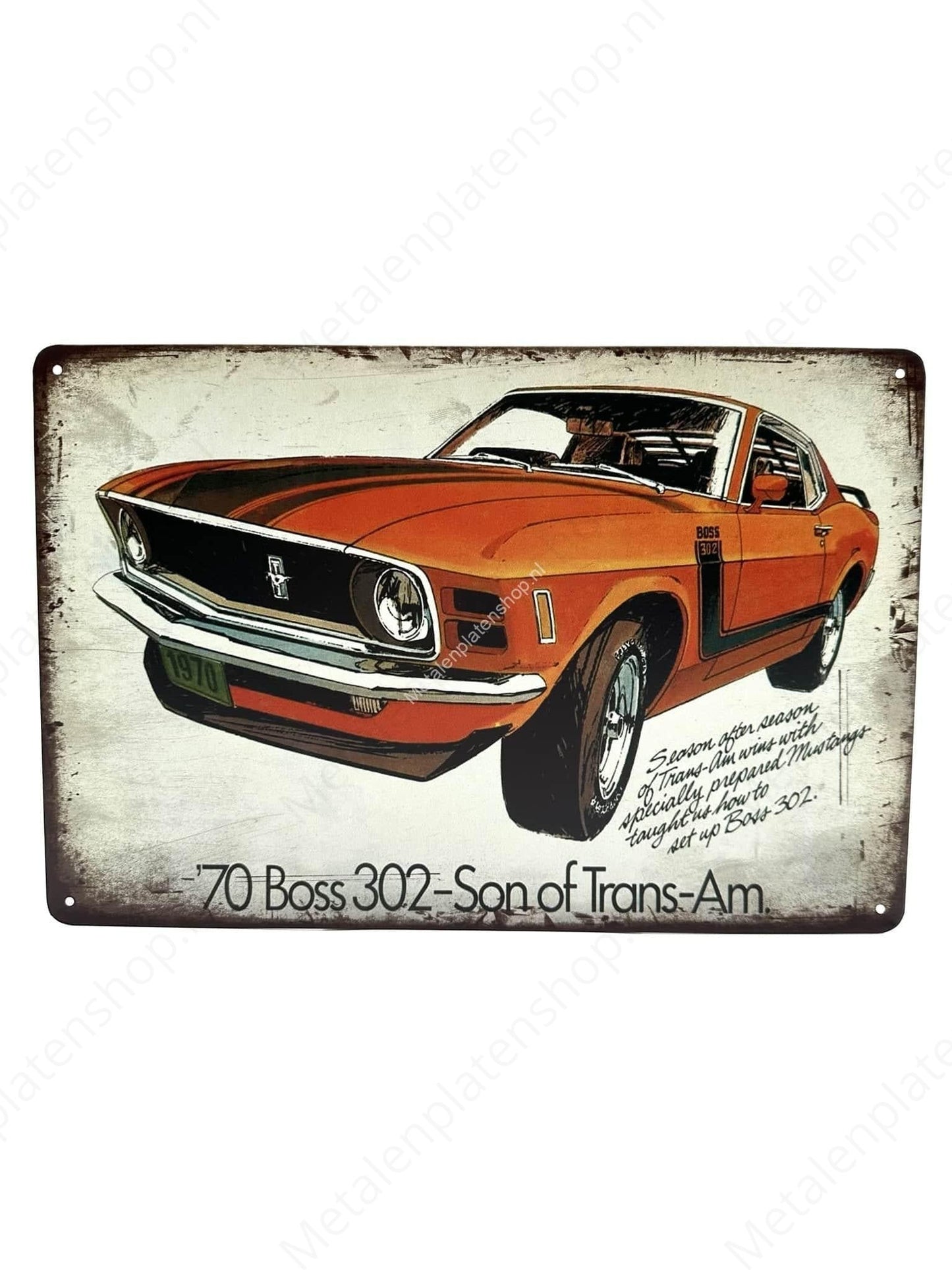 70 Boss 302-Son of Trans-am – Metallwandschild