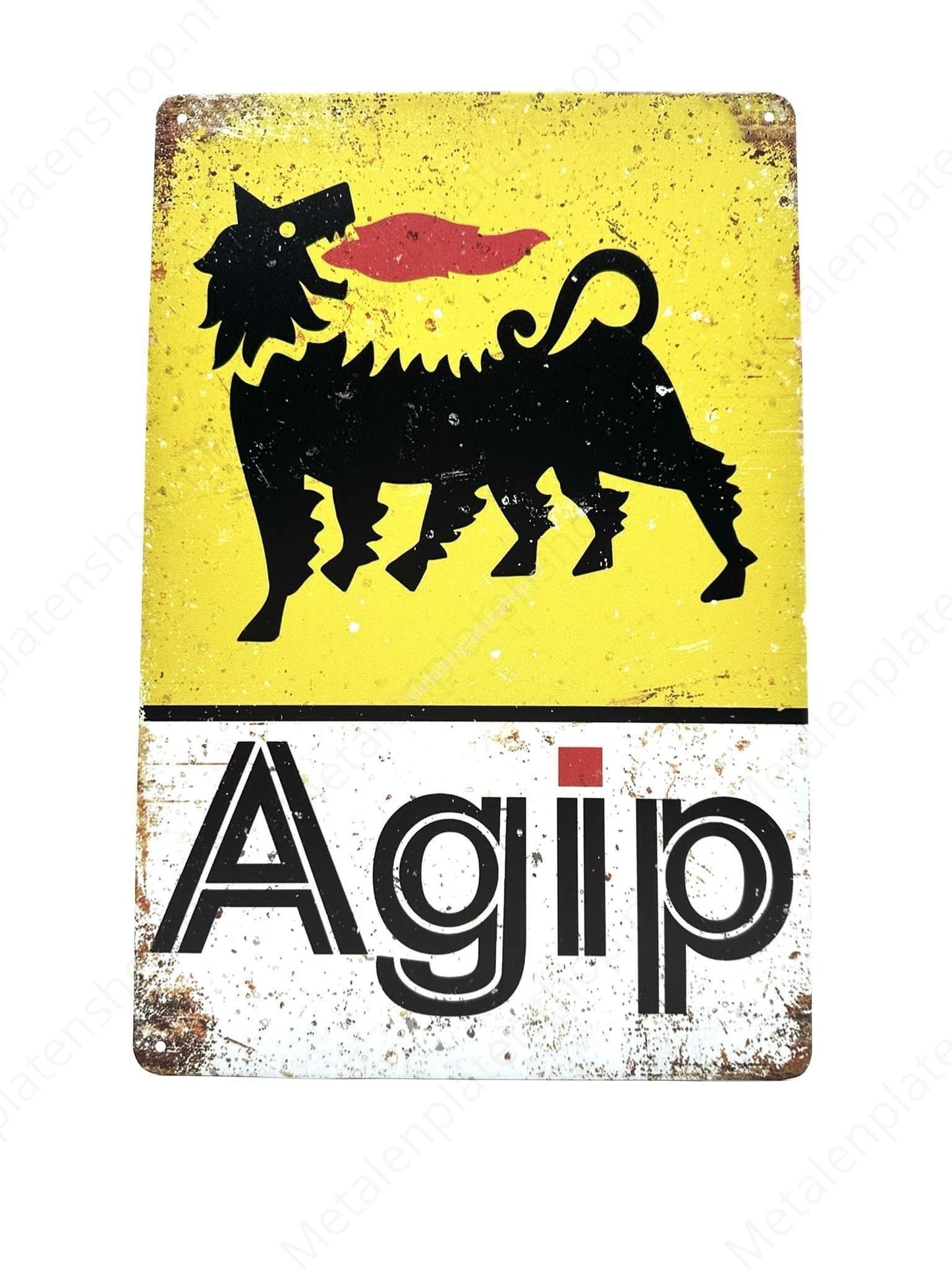 Agip - Metallwandschild